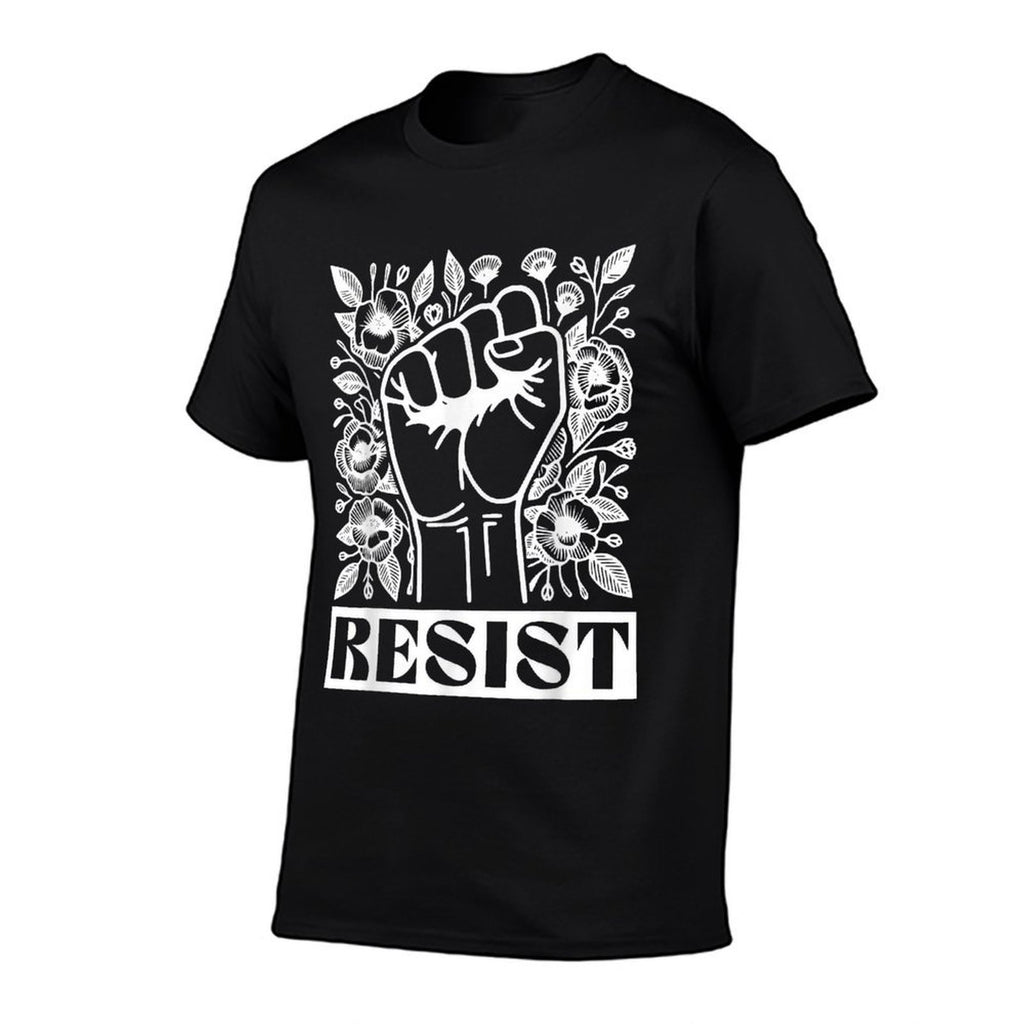 Resist Floral Political Protest Strong Women  Polyester Blend T-Shirt