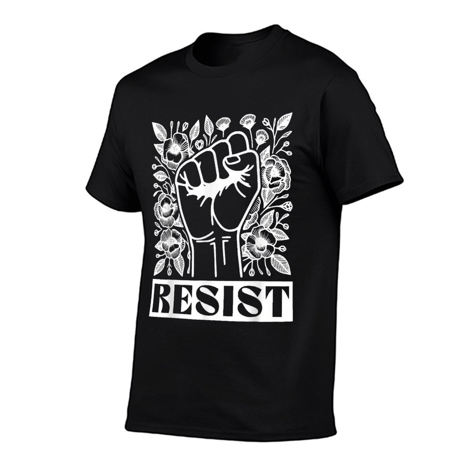 Resist Floral Political Protest Strong Women  Polyester Blend T-Shirt