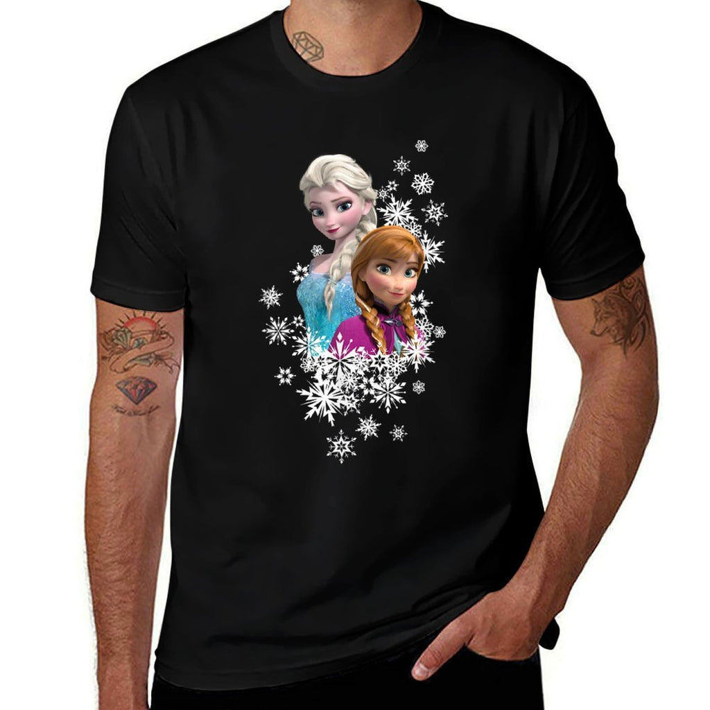 Disney Frozen Anna And Elsa Snowflakes  Relaxed-fit T-Shirt