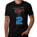 Kids 2nd Birthday Helicopter 2 Two Year Old Bday Toddler Boys Kid  Odor-resistant T-Shirt