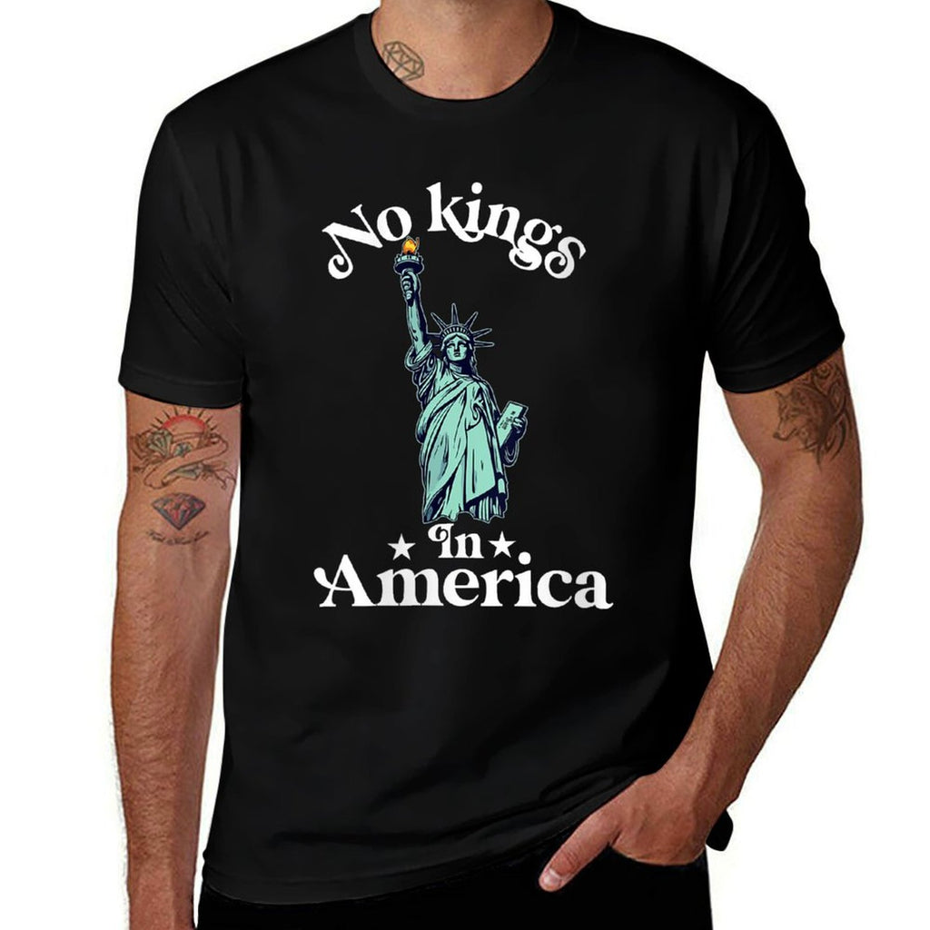 Womens No Kings in America Flag Protest Save Democracy  Versatile T-Shirt