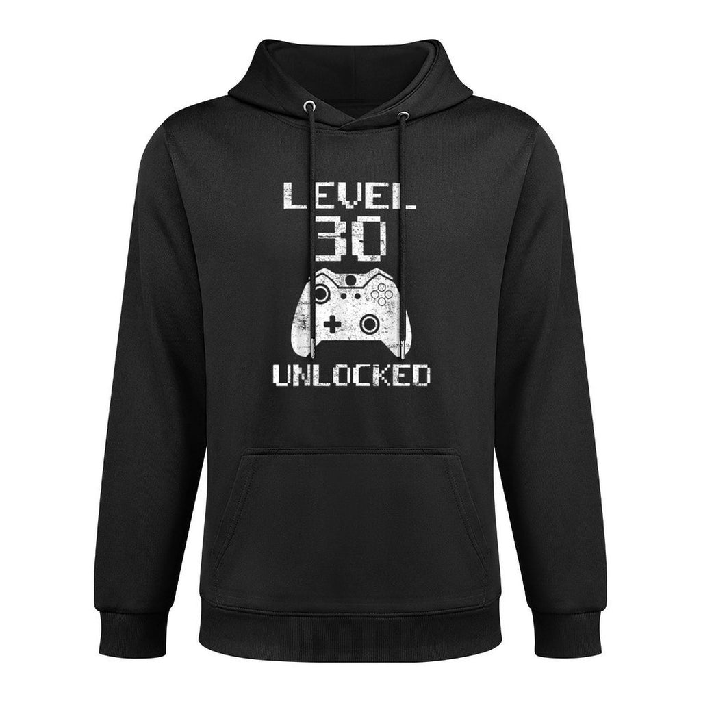 Level 30 Unlocked Funny Video Gamer 30th Birthday Gift Casual Wear Hoodie