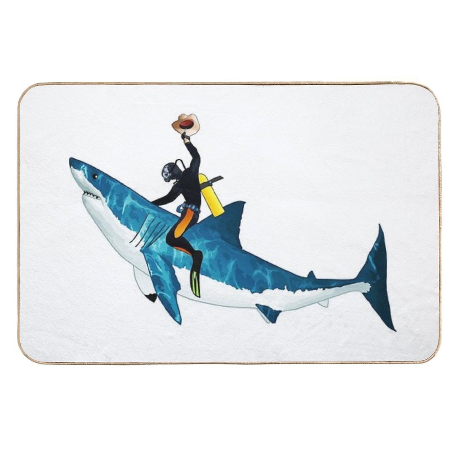 Shark Rodeo  Dirt-Trapping Bath Mat