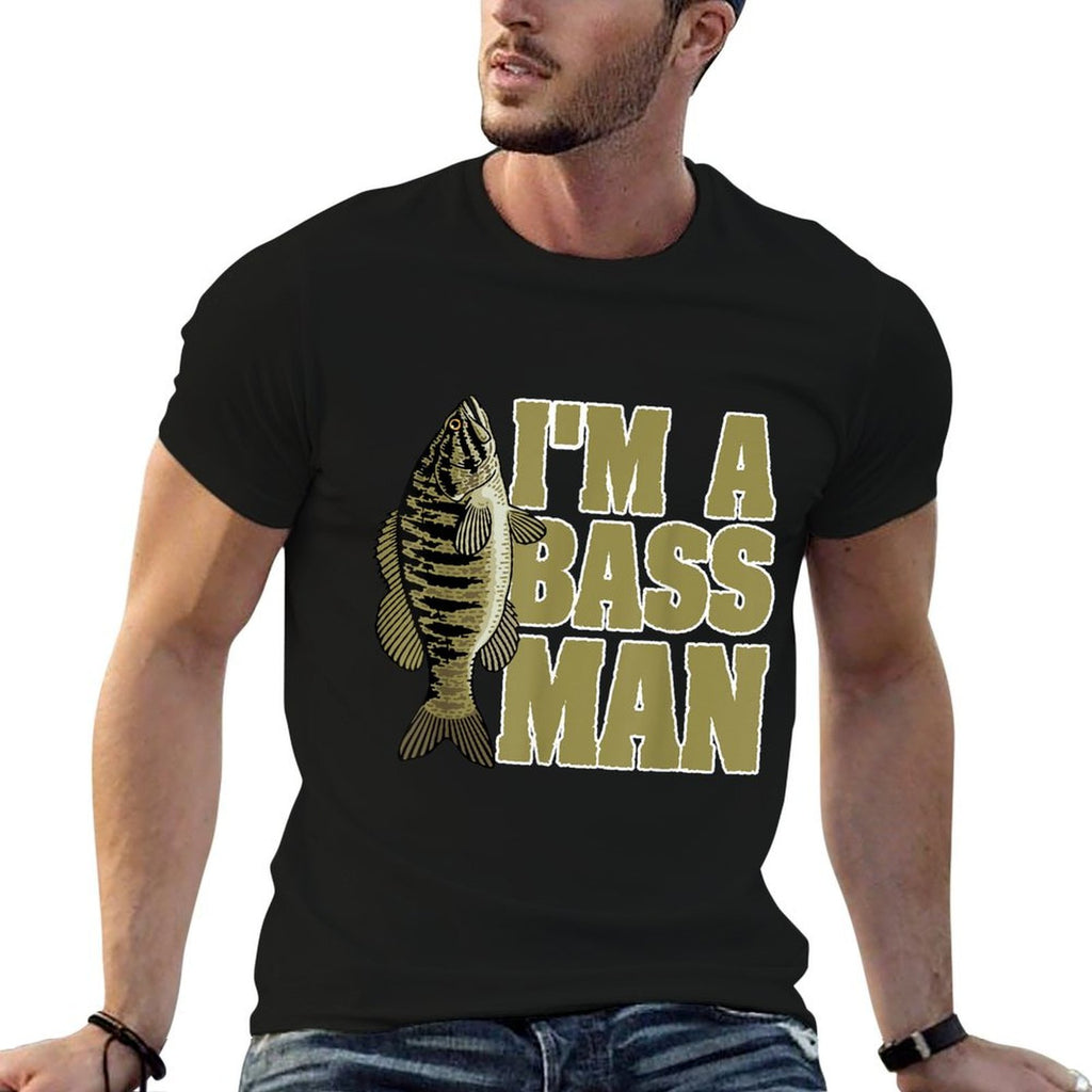 Bass Fishing Angling Mam Black Fish Fisherman Sport  Durable T-Shirt