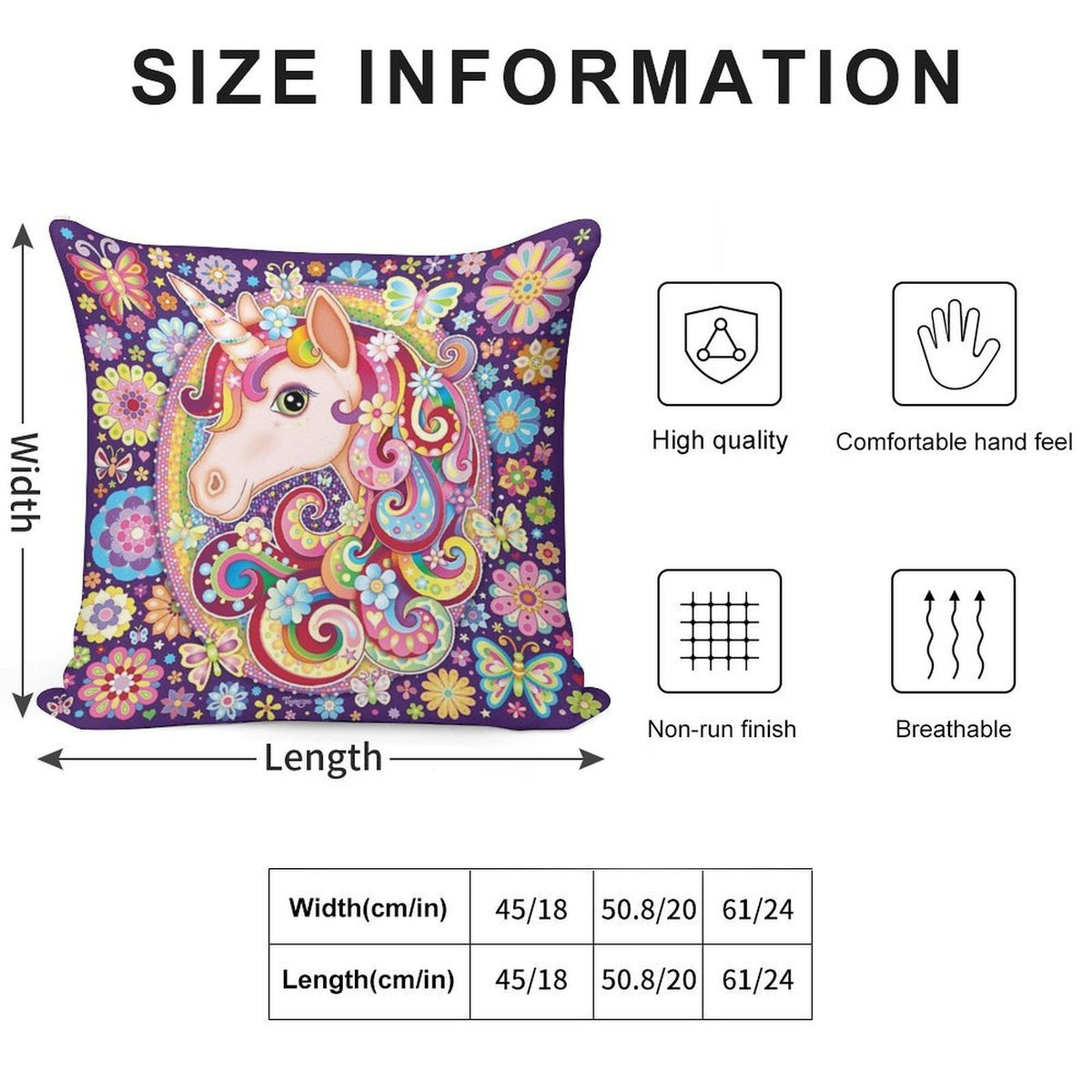 Unicorn Rainbow Art - Colorful Unicorn Art by Thaneeya McArdle Soft Multiple Sizes Throw Pillow