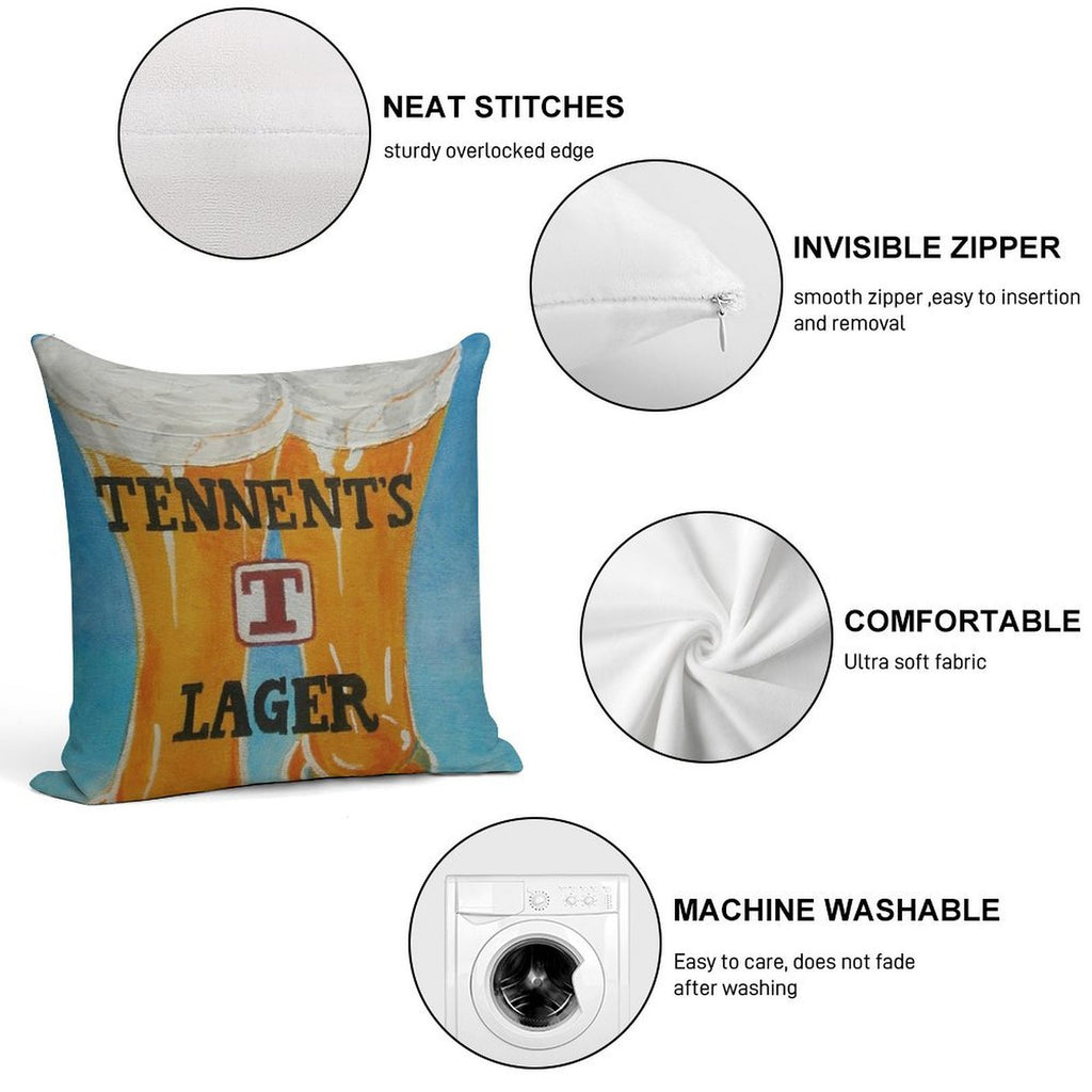 Tennents Lager Soft Easy Maintenance Throw Pillow