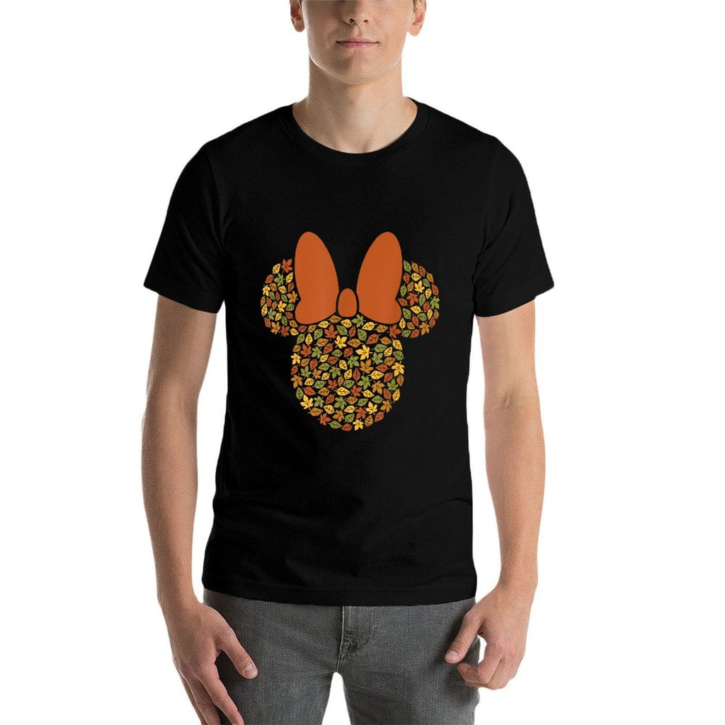 Disney Minnie Mouse Icon Autumn Fall Leaves  Wrinkle-resistant T-Shirt
