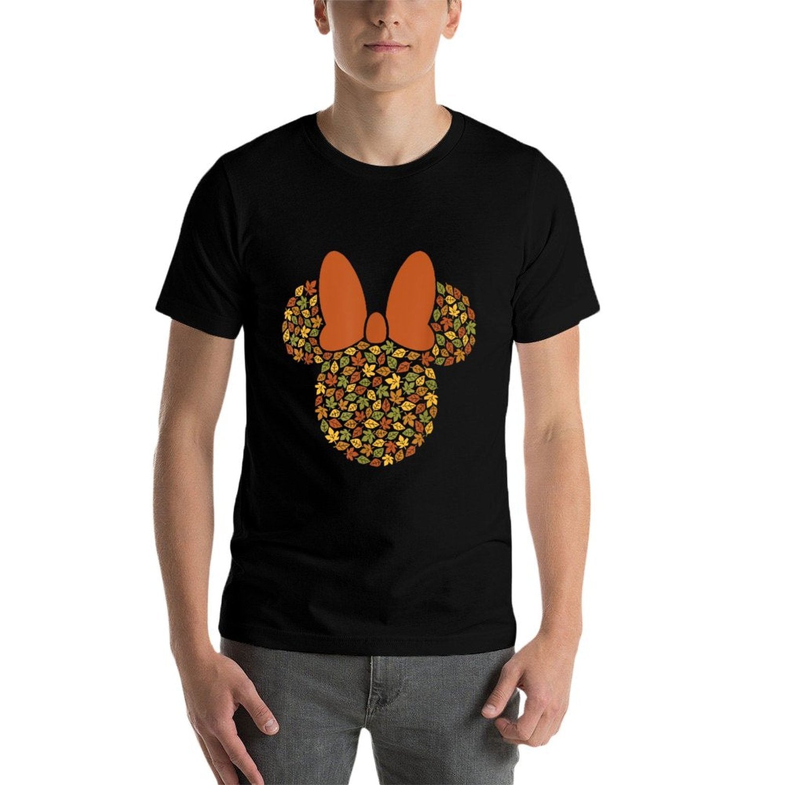 Disney Minnie Mouse Icon Autumn Fall Leaves  Wrinkle-resistant T-Shirt