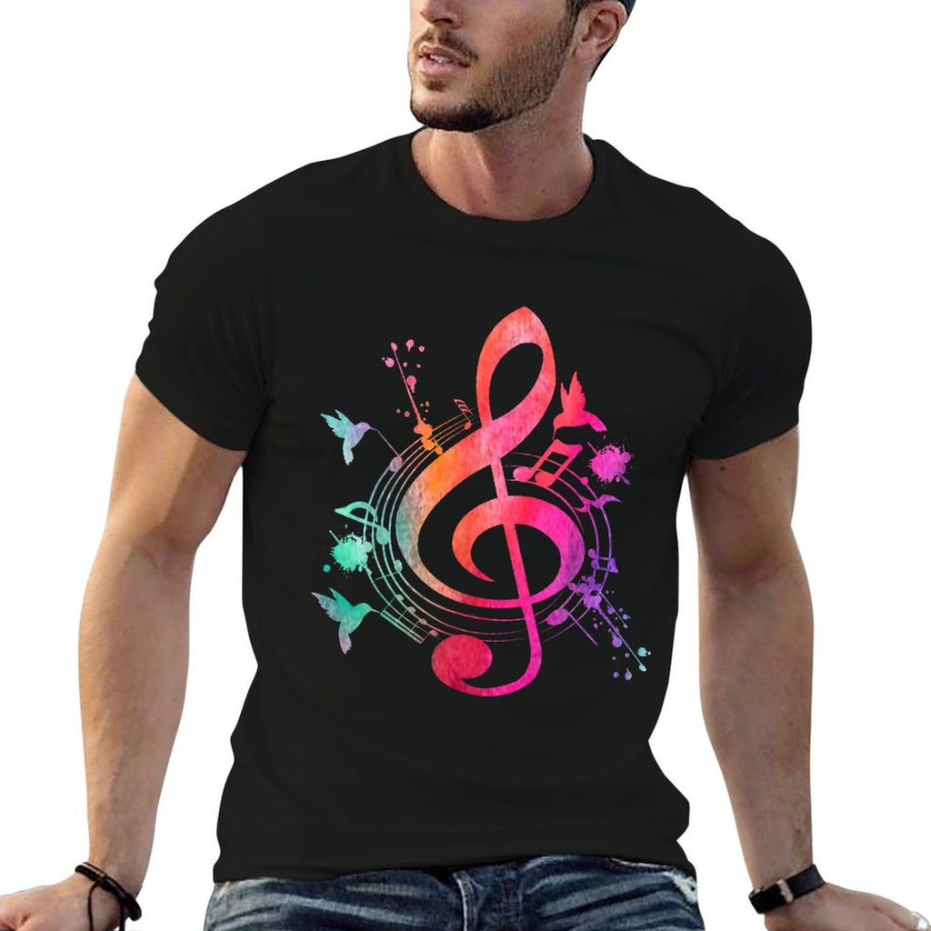 Musical Instrument Treble Clef Bird Music  Quick-drying T-Shirt