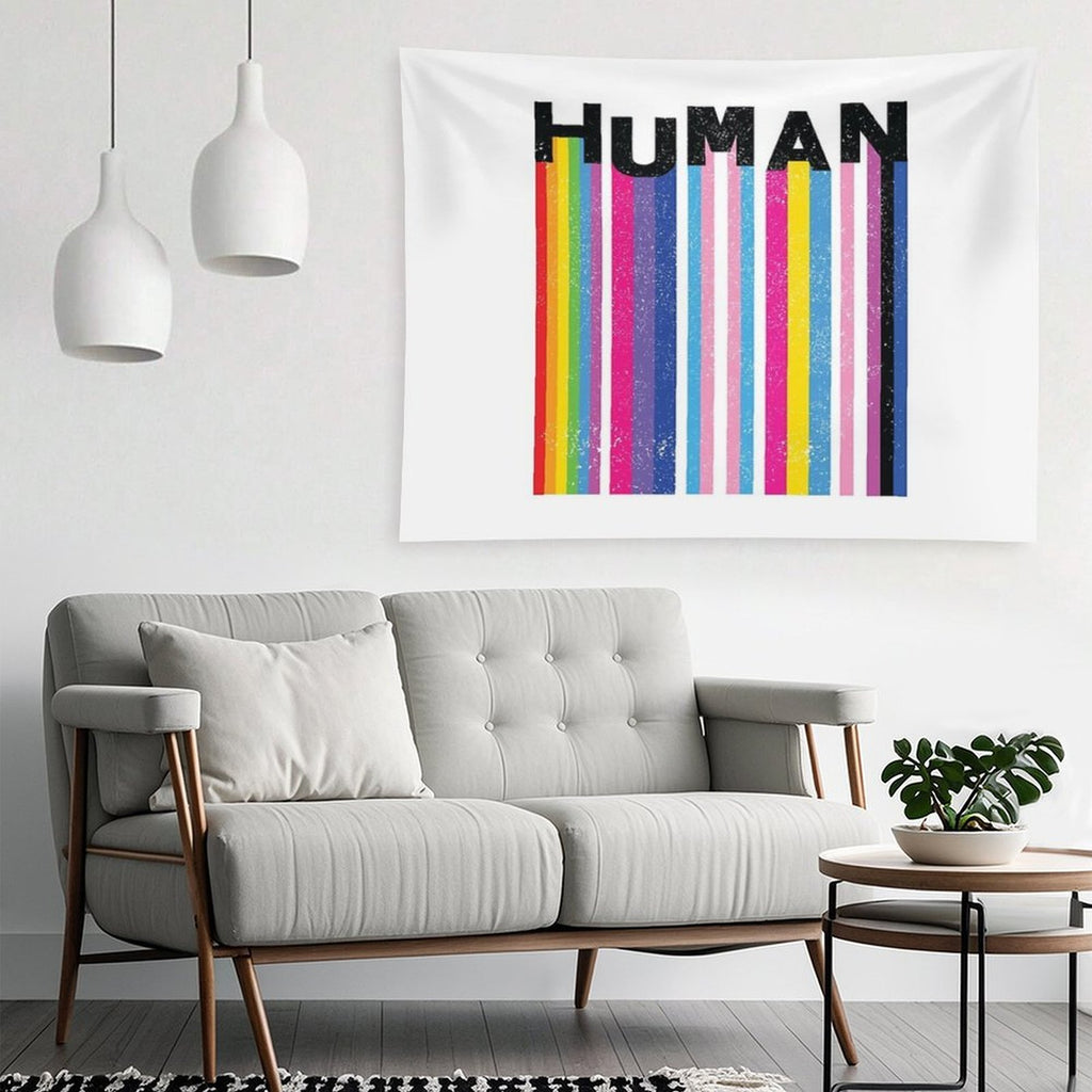 HUMAN LGBT Pride Flags Tapestry