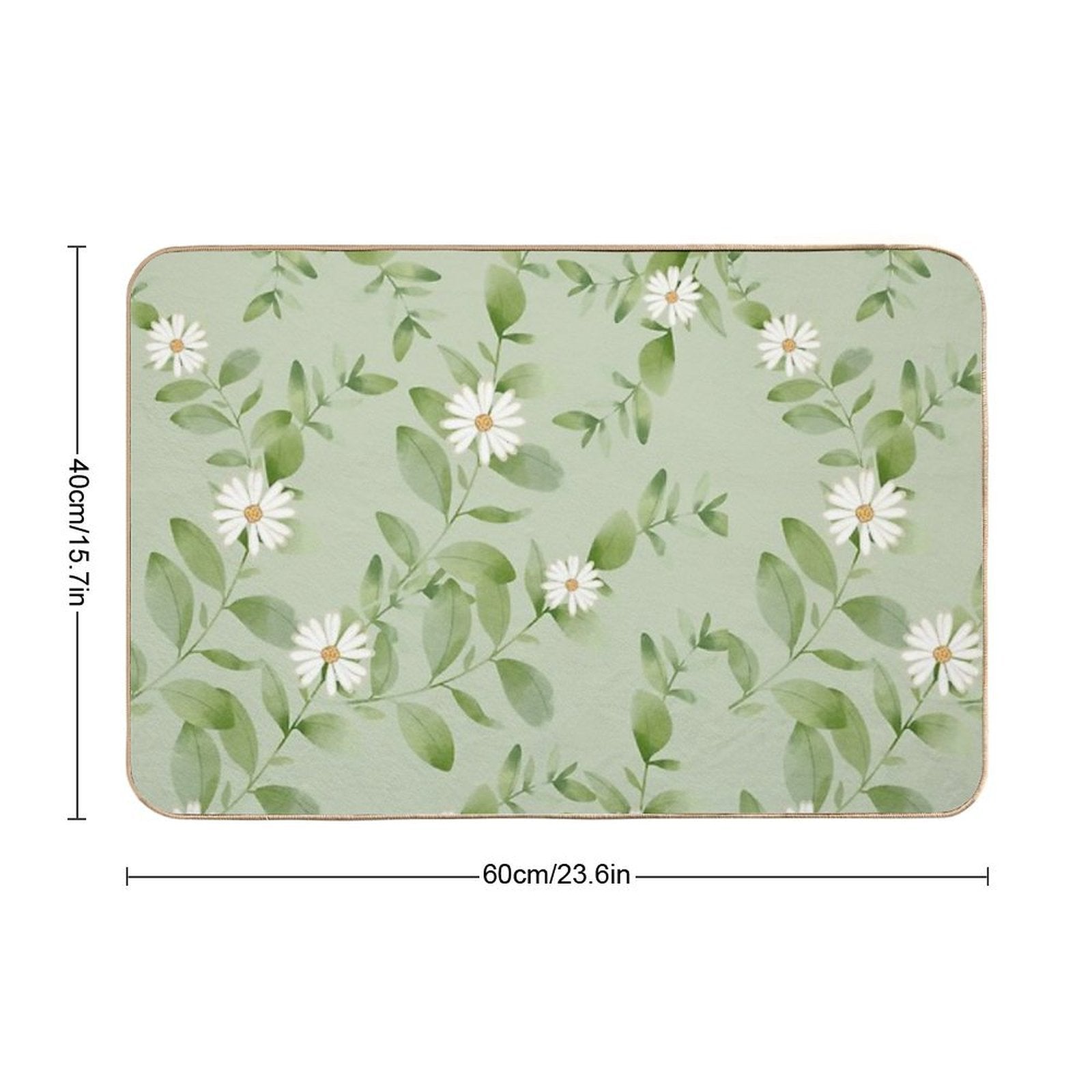 Plants  Flowers  Easy To Clean Bath Mat