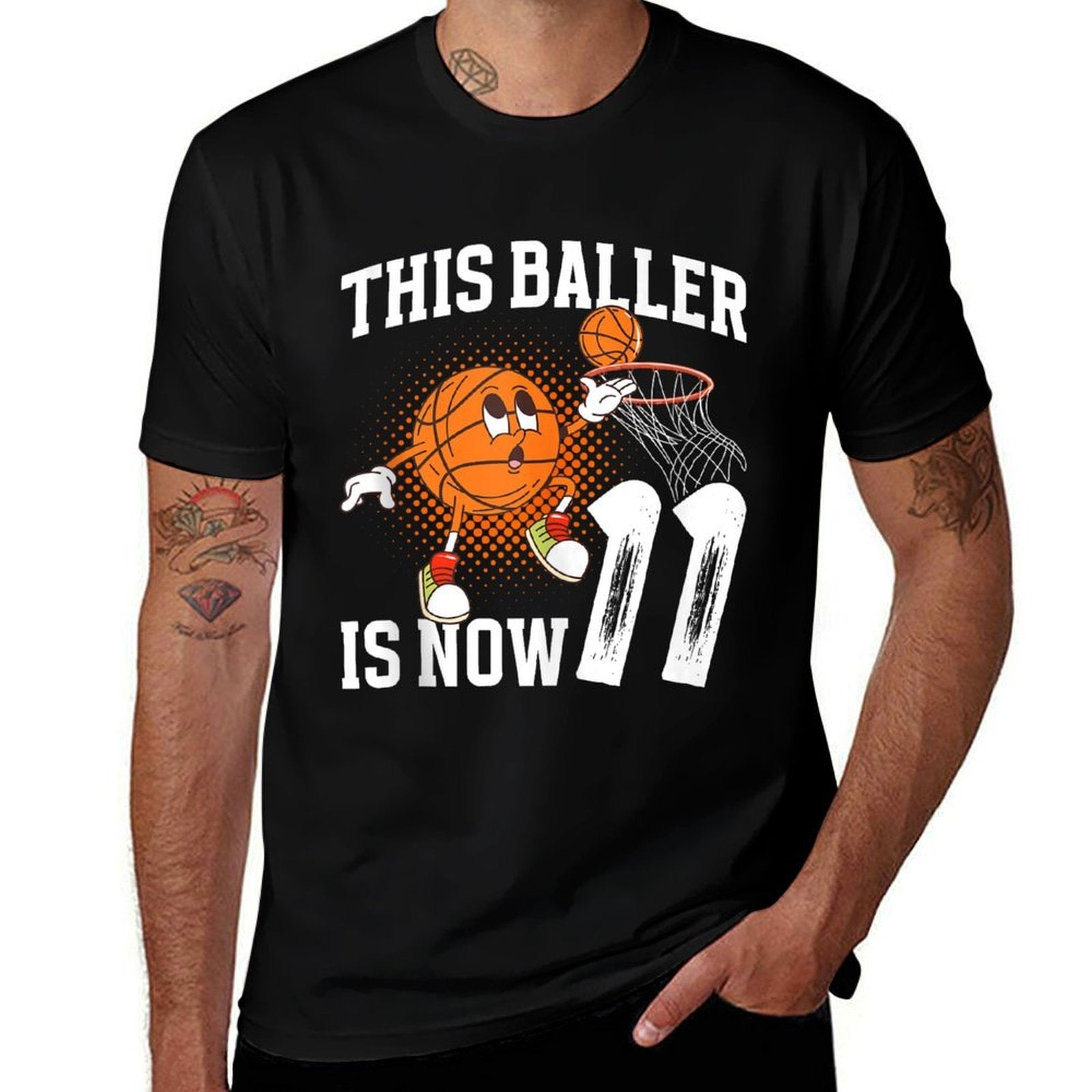 11th Basketball Birthday Eleven Year Old Basketball Player  Soft T-Shirt
