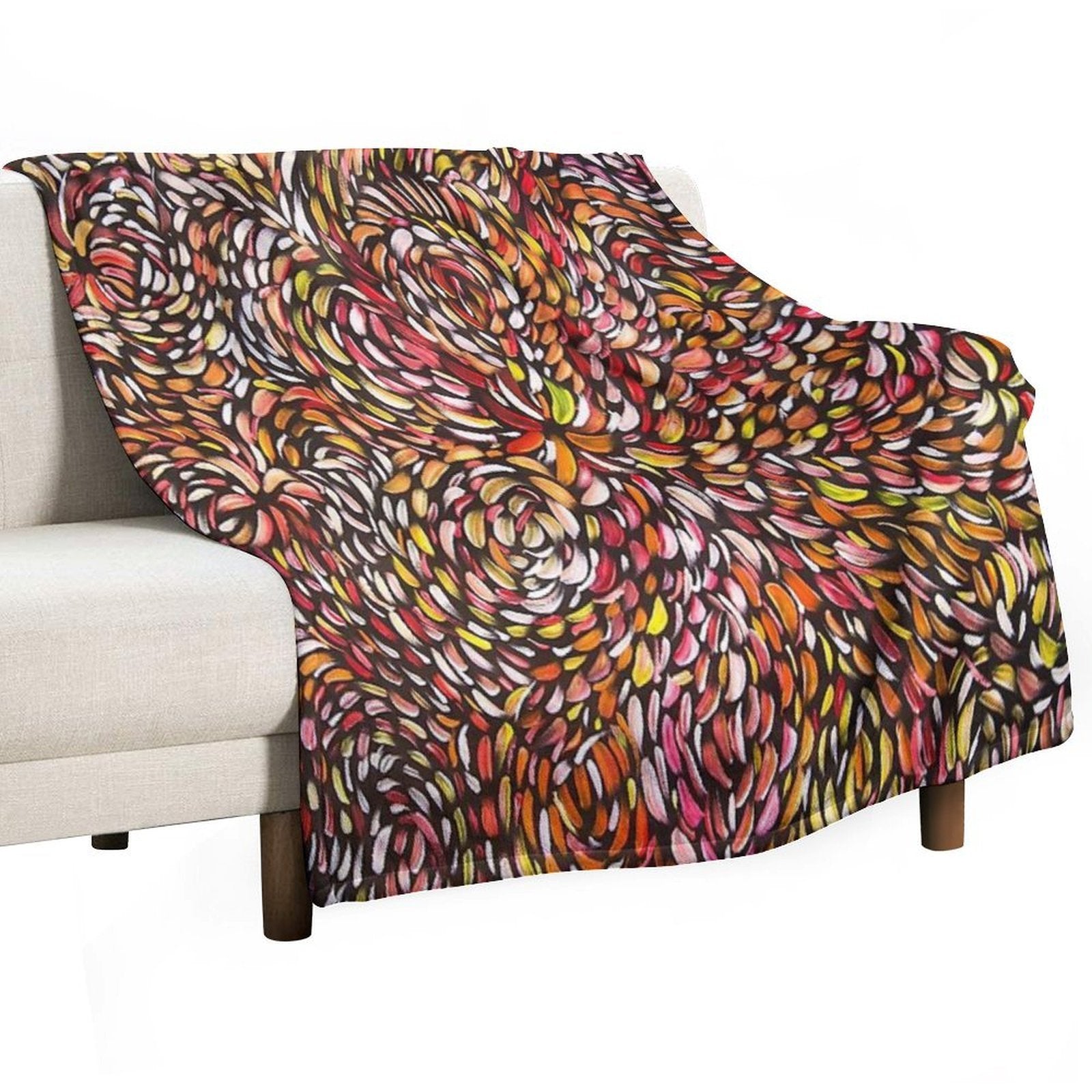 BUSH MEDICINE LEAVES 5 Easy Care Throw Blanket