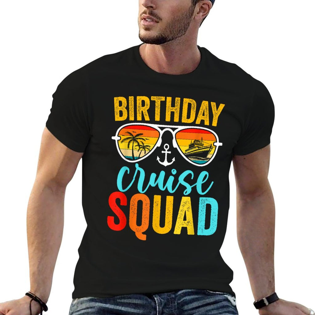 Birthday Cruise Squad 2025 Cruise Birthday Party Vacation  Soft T-Shirt