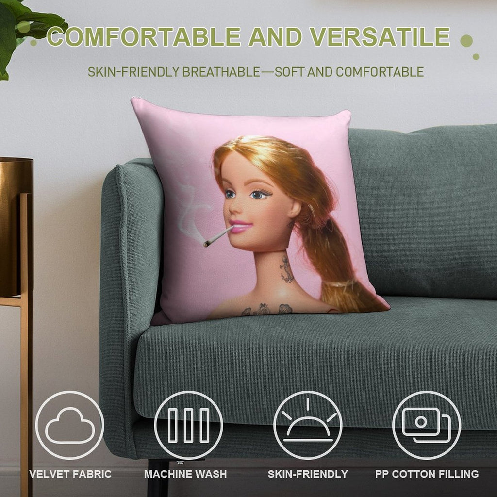 Doll Grown Up Soft Multiple Sizes Throw Pillow