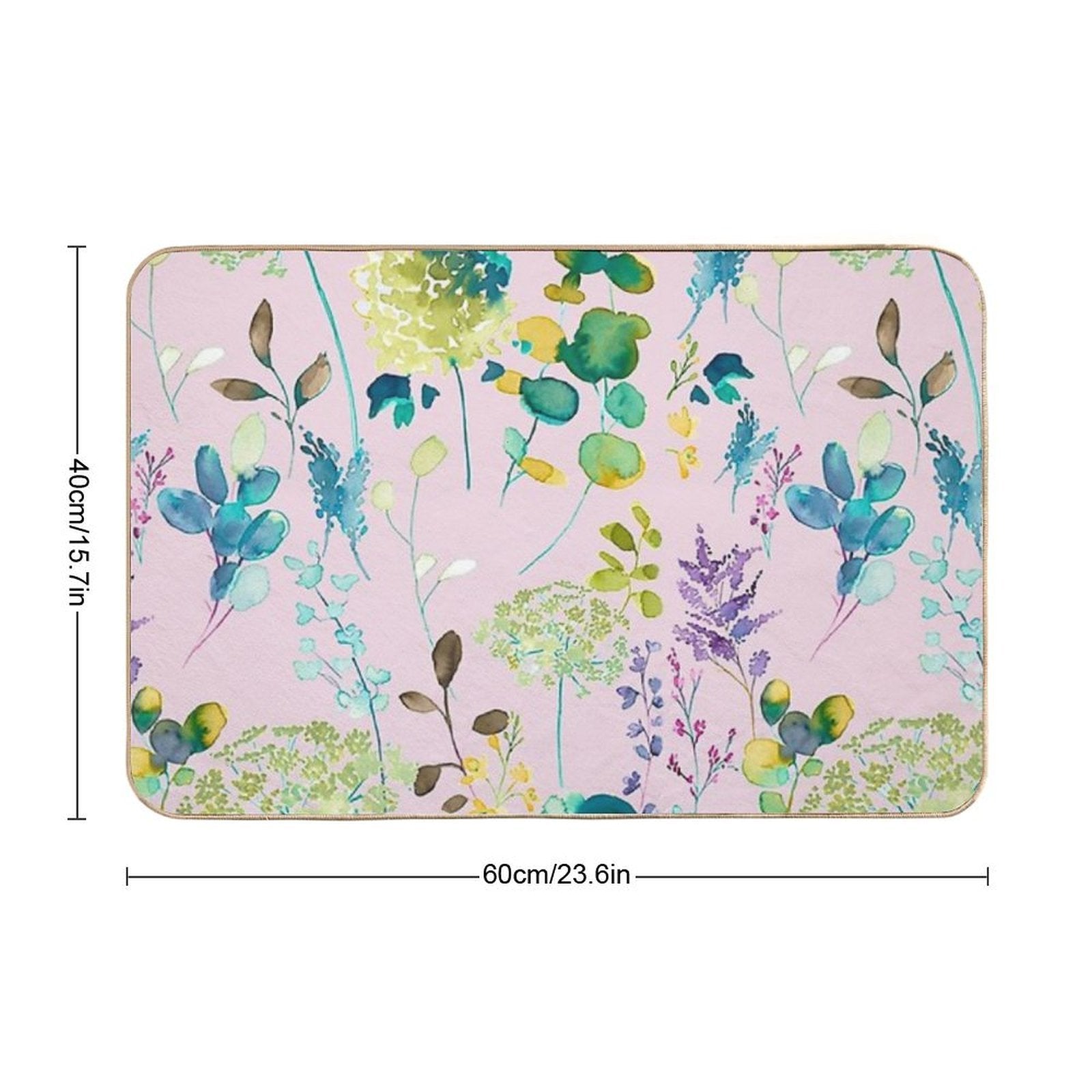 Botanical Floral  Non-Slip Bath Mat