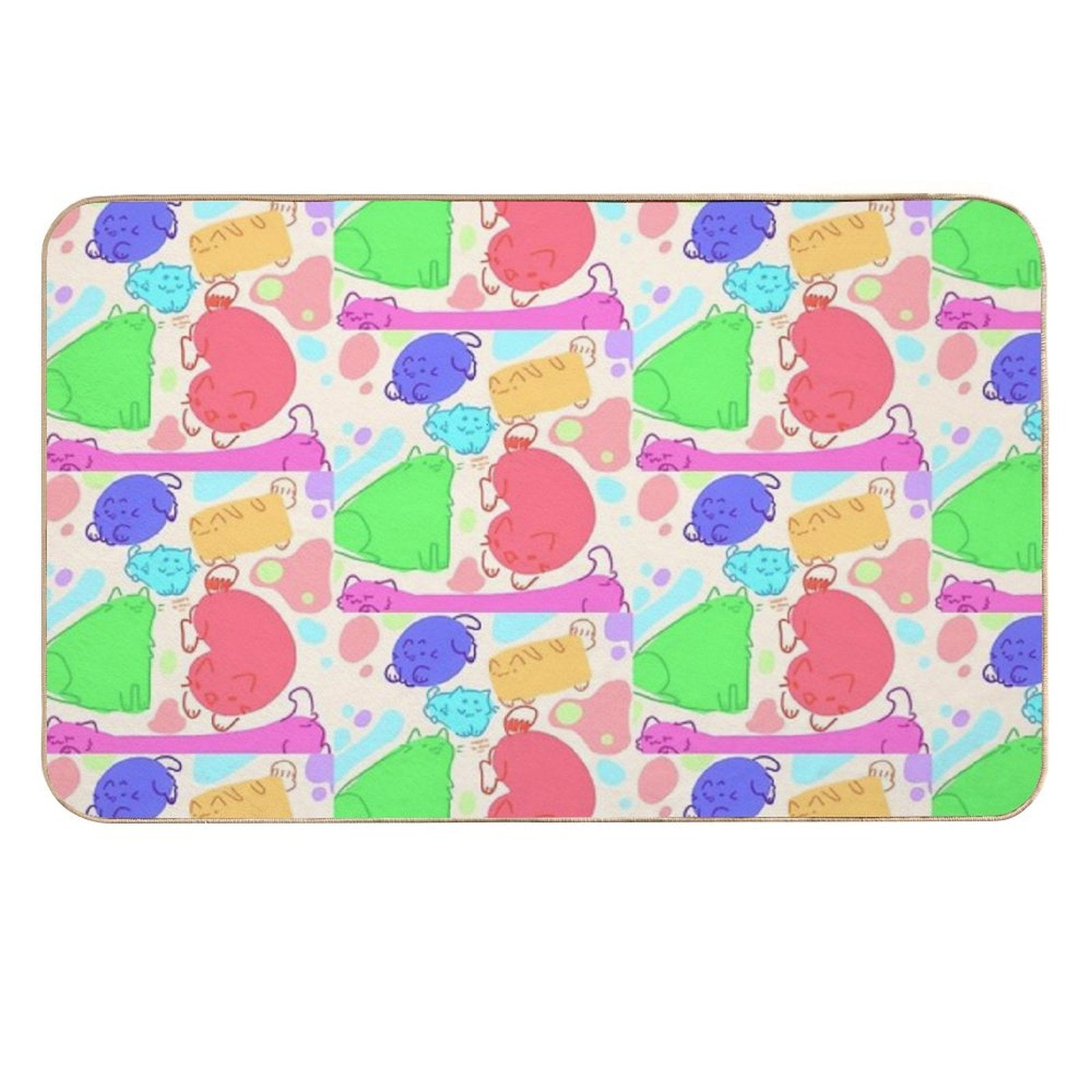 Crazy Cats  Easy To Clean Bath Mat
