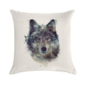 Wolf  Persevere Soft Short Plush Fabric Throw Pillow