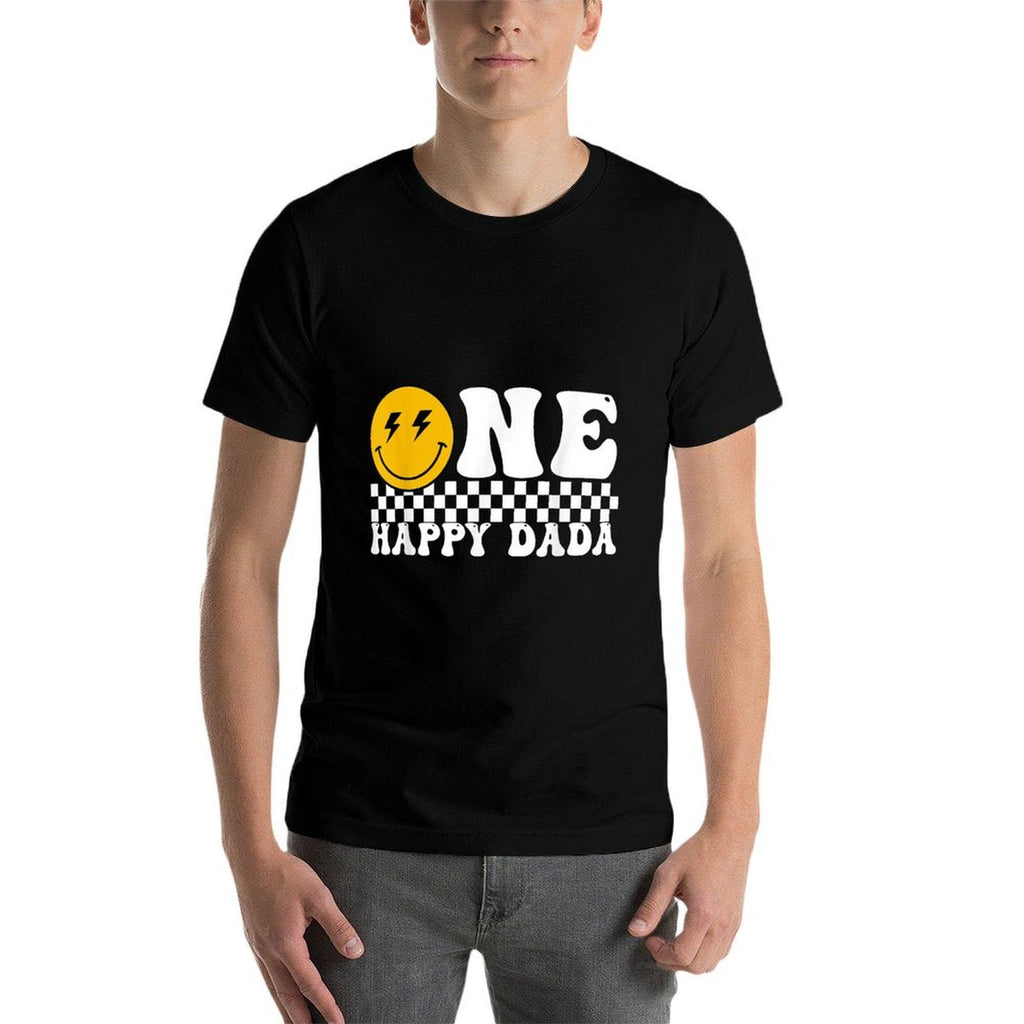 One Happy Dude Dada 1st Birthday Family Matching  Easy-care T-Shirt
