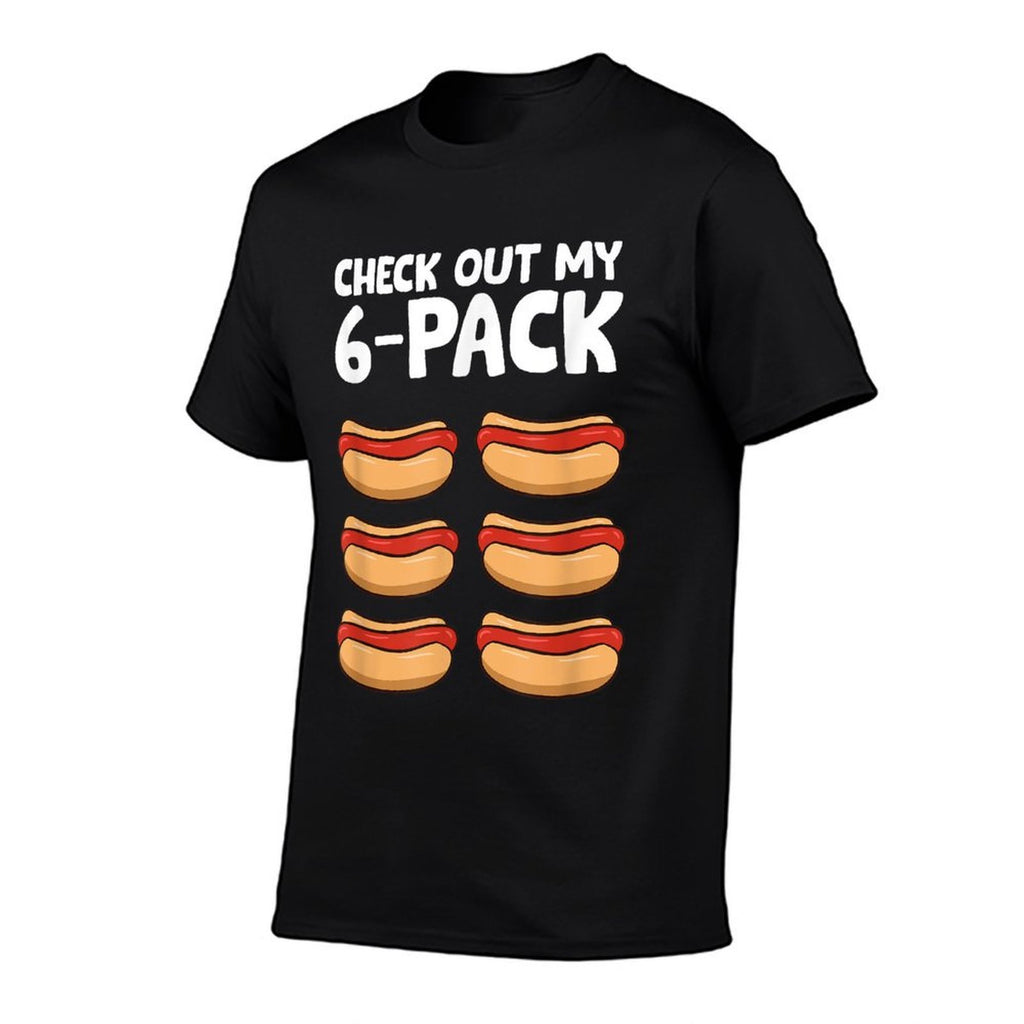 Funny Hotdog Lover Check Out My 6 Pack Hot Dog for Men Women Girls Kids  Odor-resistant T-Shirt