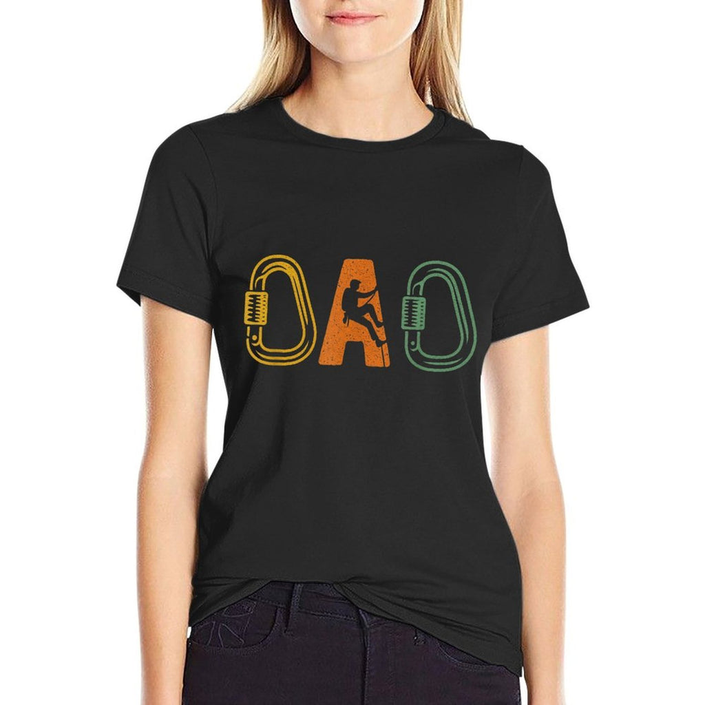 Dad Rock Climbing Apparel - Mountain Climbing Tools  Cotton T-Shirt