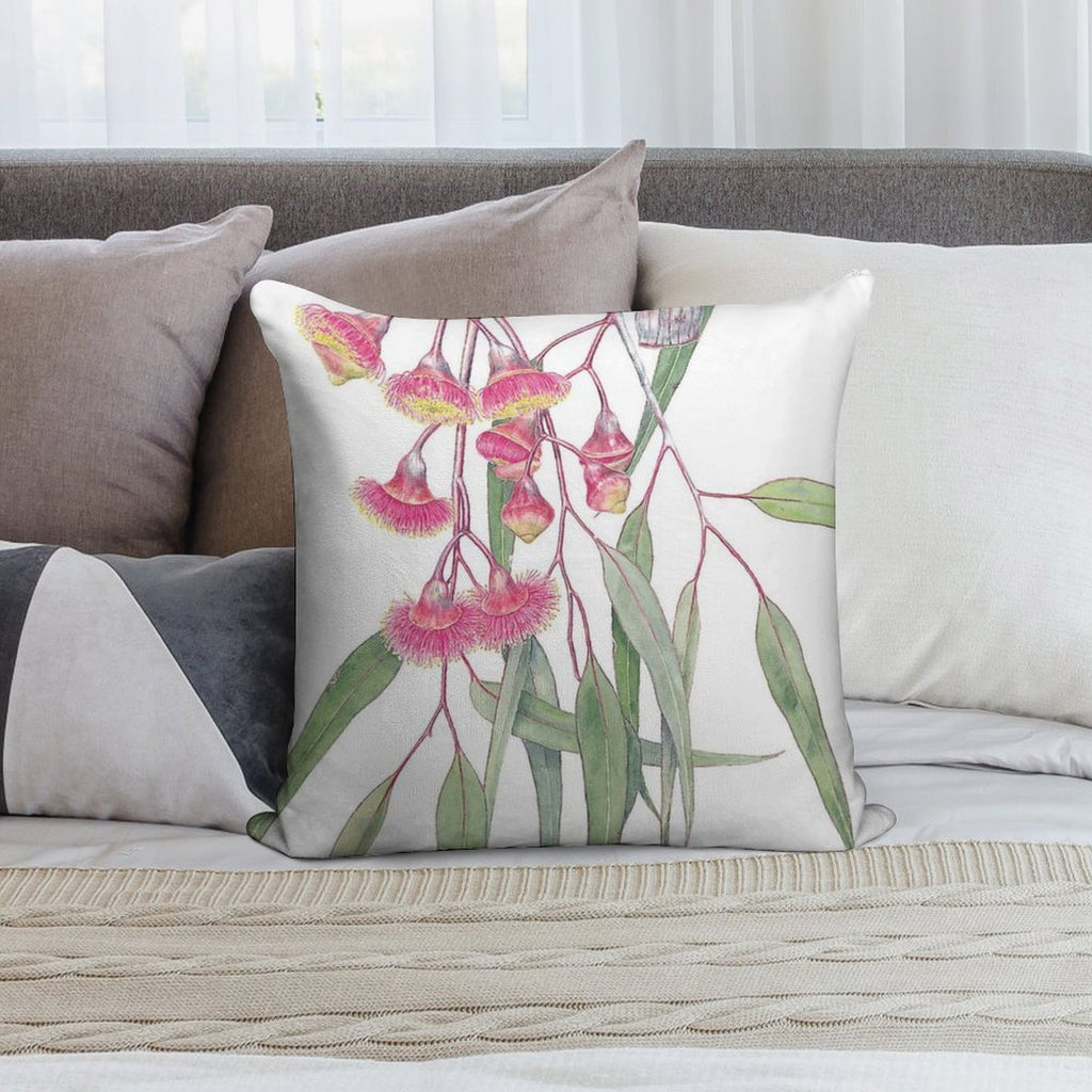 Eucalyptus Caesia Soft Short Plush Fabric Throw Pillow