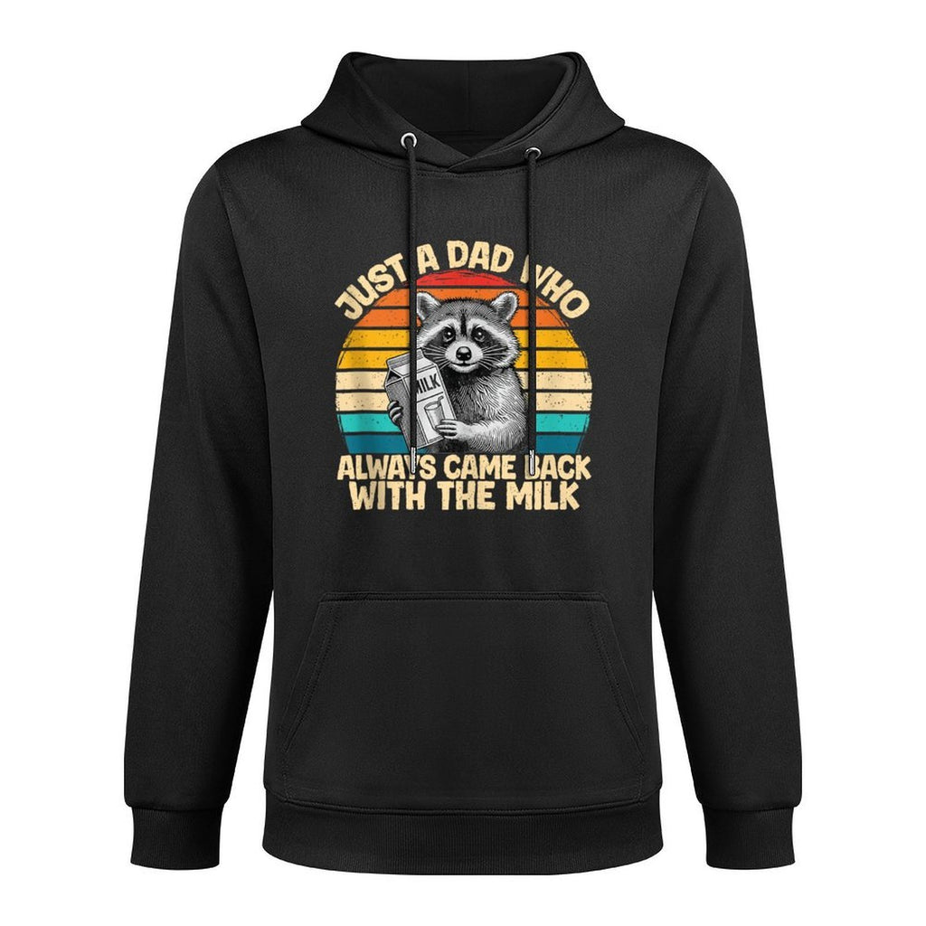 Just A Dad Who Always Came Back With The Milk Funny All-Day Comfort Hoodie