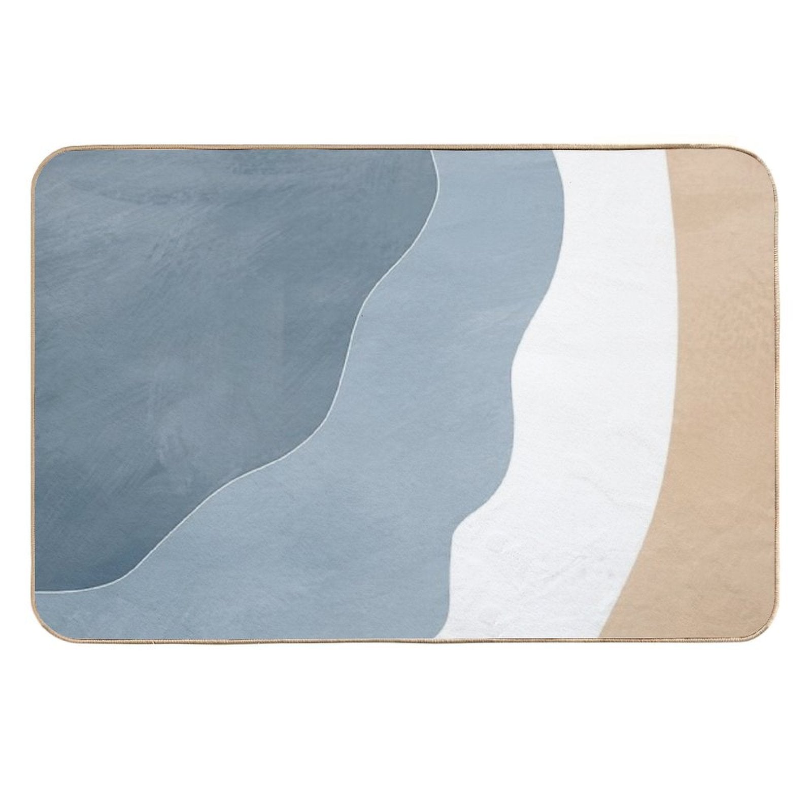 Abstract Beach Durable Bath Mat