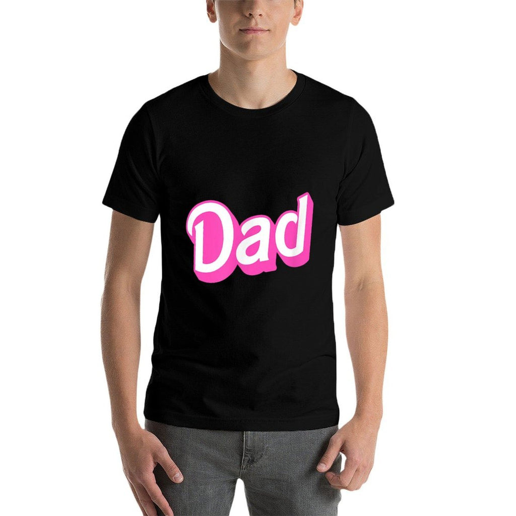 Dad Pink & White Overlapping Font Halloween Costume  Moisture-wicking T-Shirt
