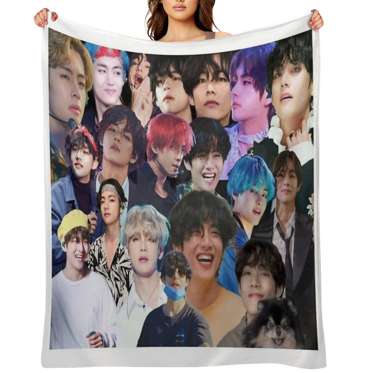 Kim Tae-Hyung (V from BTS) Shrink-resistant Throw Blanket