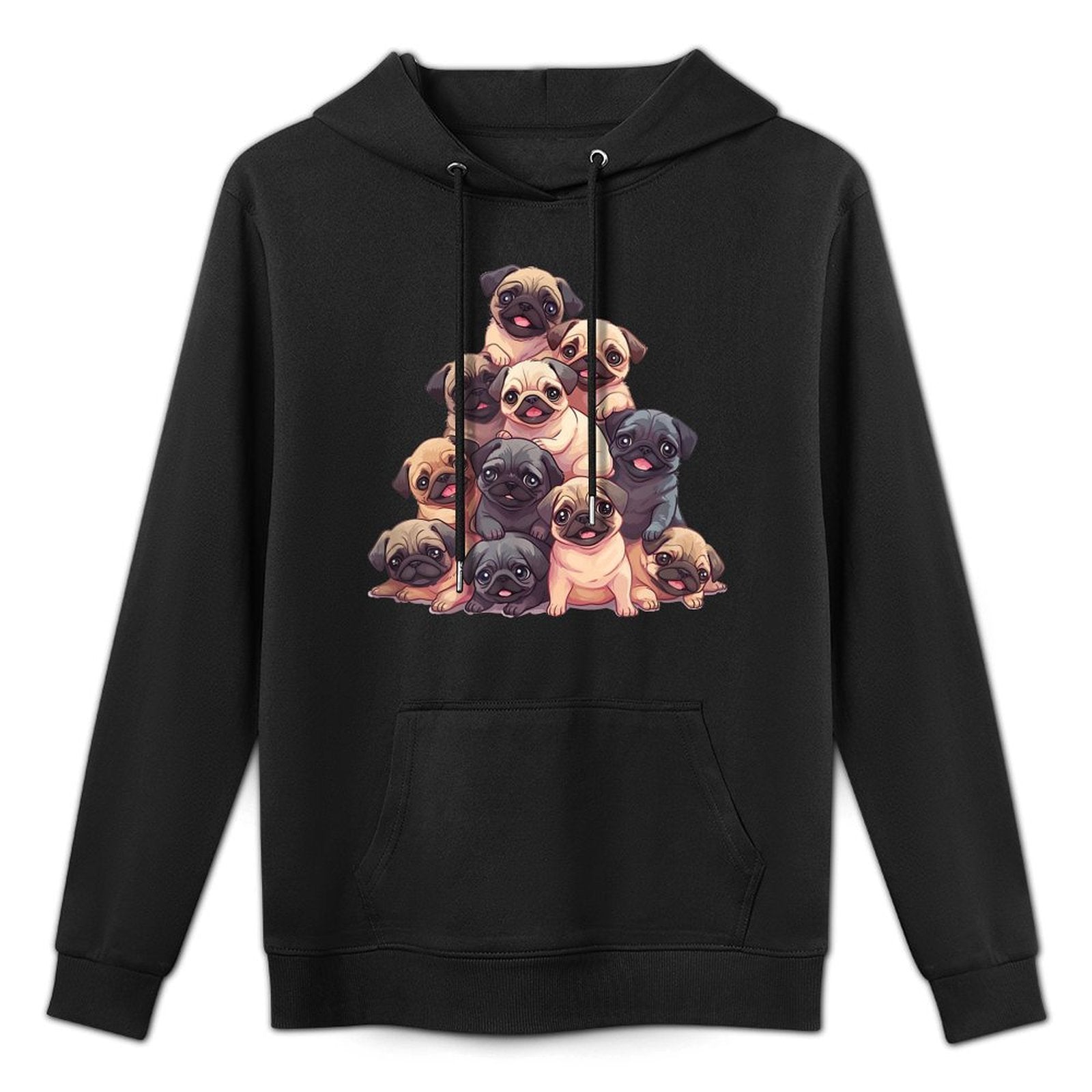 Cute Kawaii Pug Boys Girls Womens Kids Easy Care Hoodie