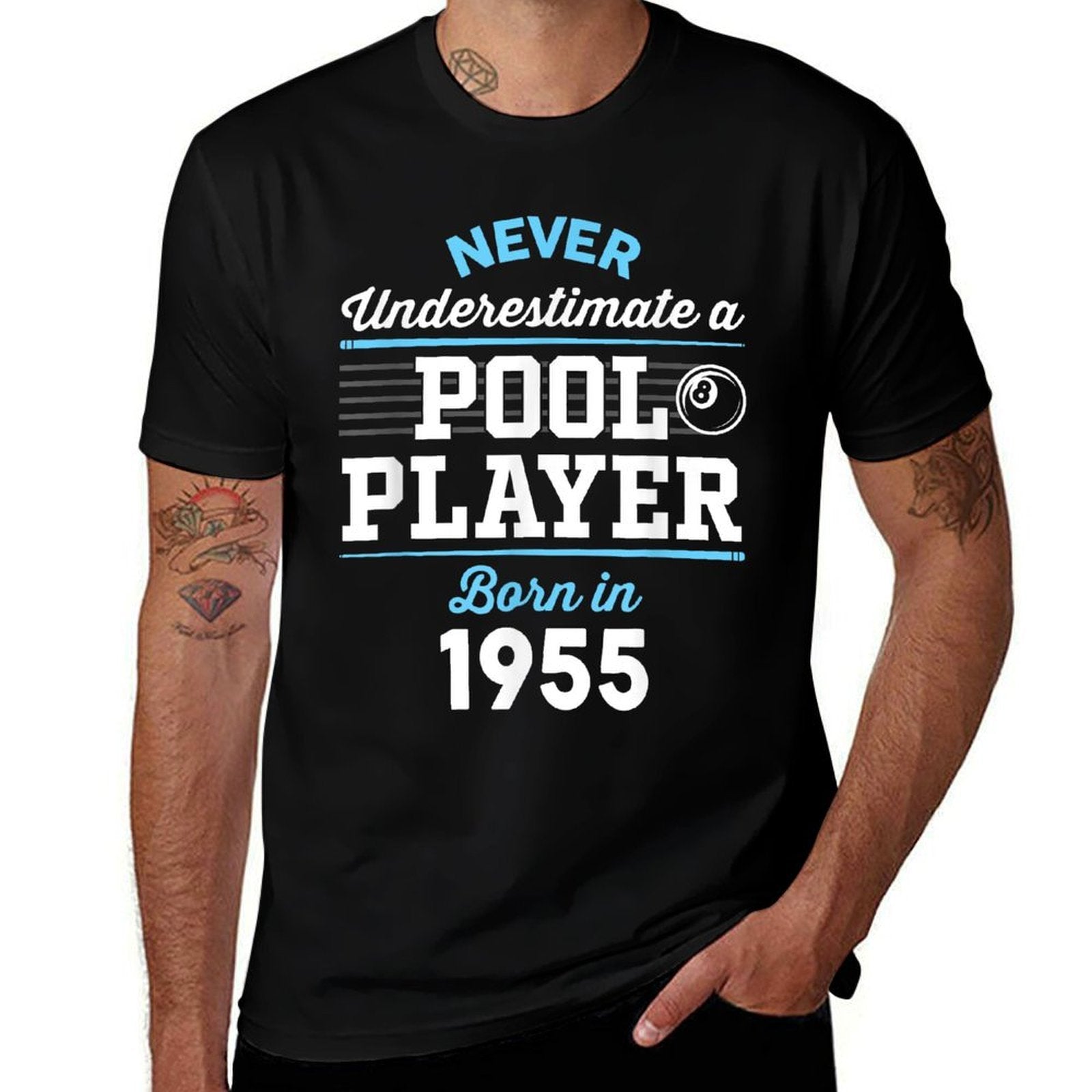 70 Year Old Billiard And Pool Player 70th Birthday  Trendy Pattern T-Shirt