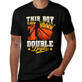 This Boy Double Digits Ten Basketball 10 Year Old Birthday  Polyester Blend T-Shirt