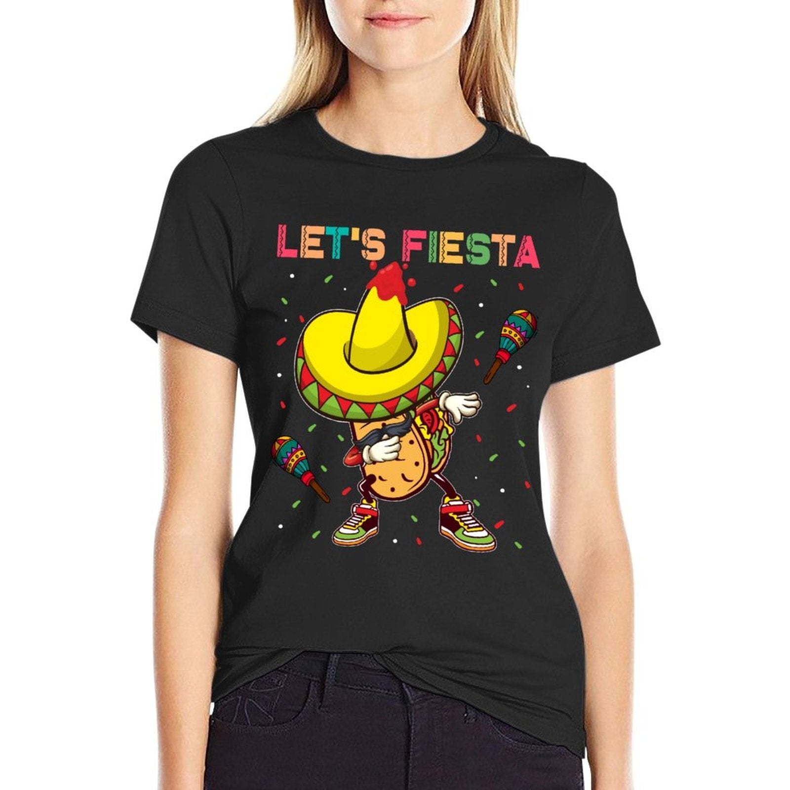 Lets Fiesta Dabbing Taco Mexican Cinco De Mayo Fiesta 2021  Vintage-inspired T-Shirt
