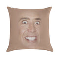 Nicholas Cage Face Pattern Soft Skin-Friendly Throw Pillow