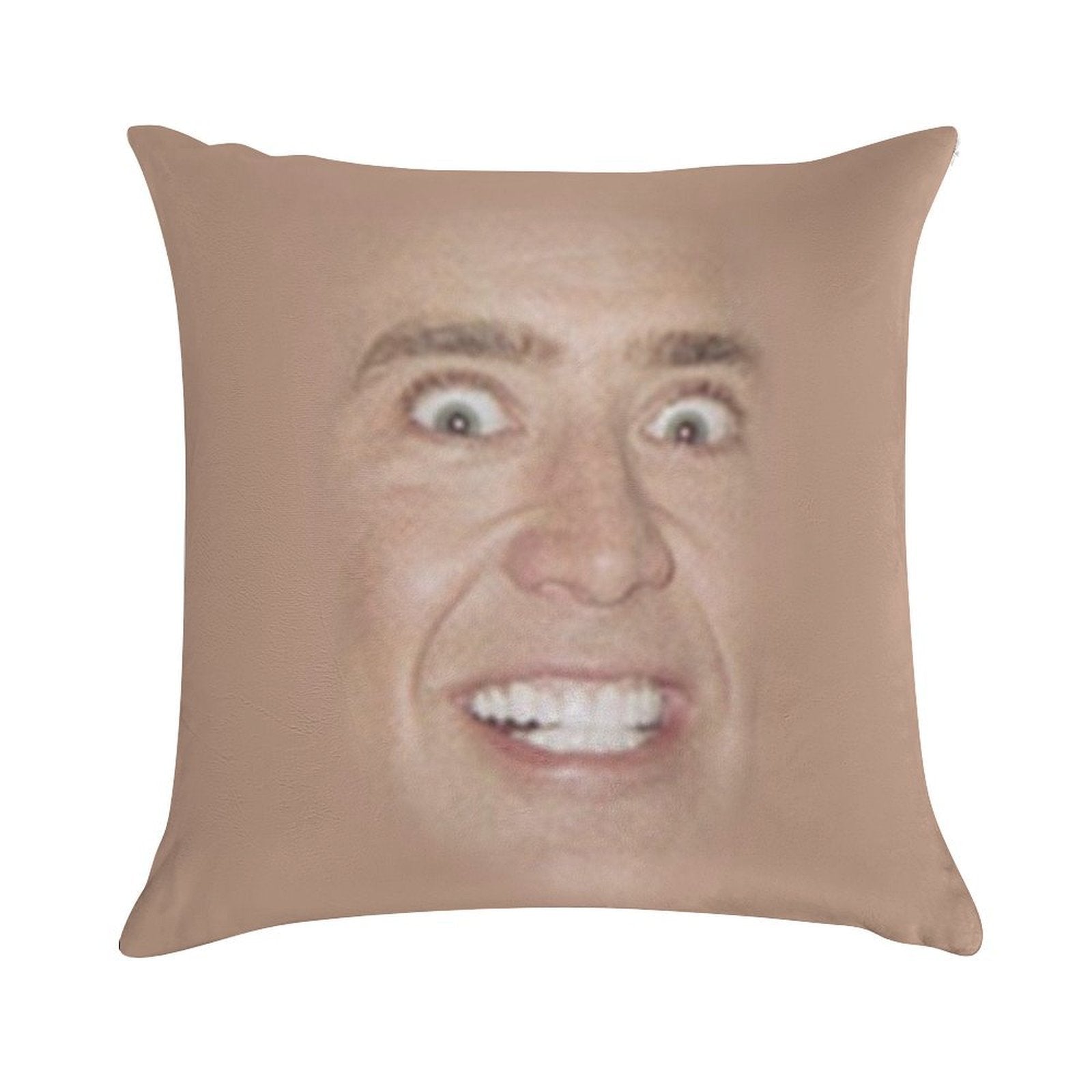 Nicholas Cage Face Pattern Soft Skin-Friendly Throw Pillow