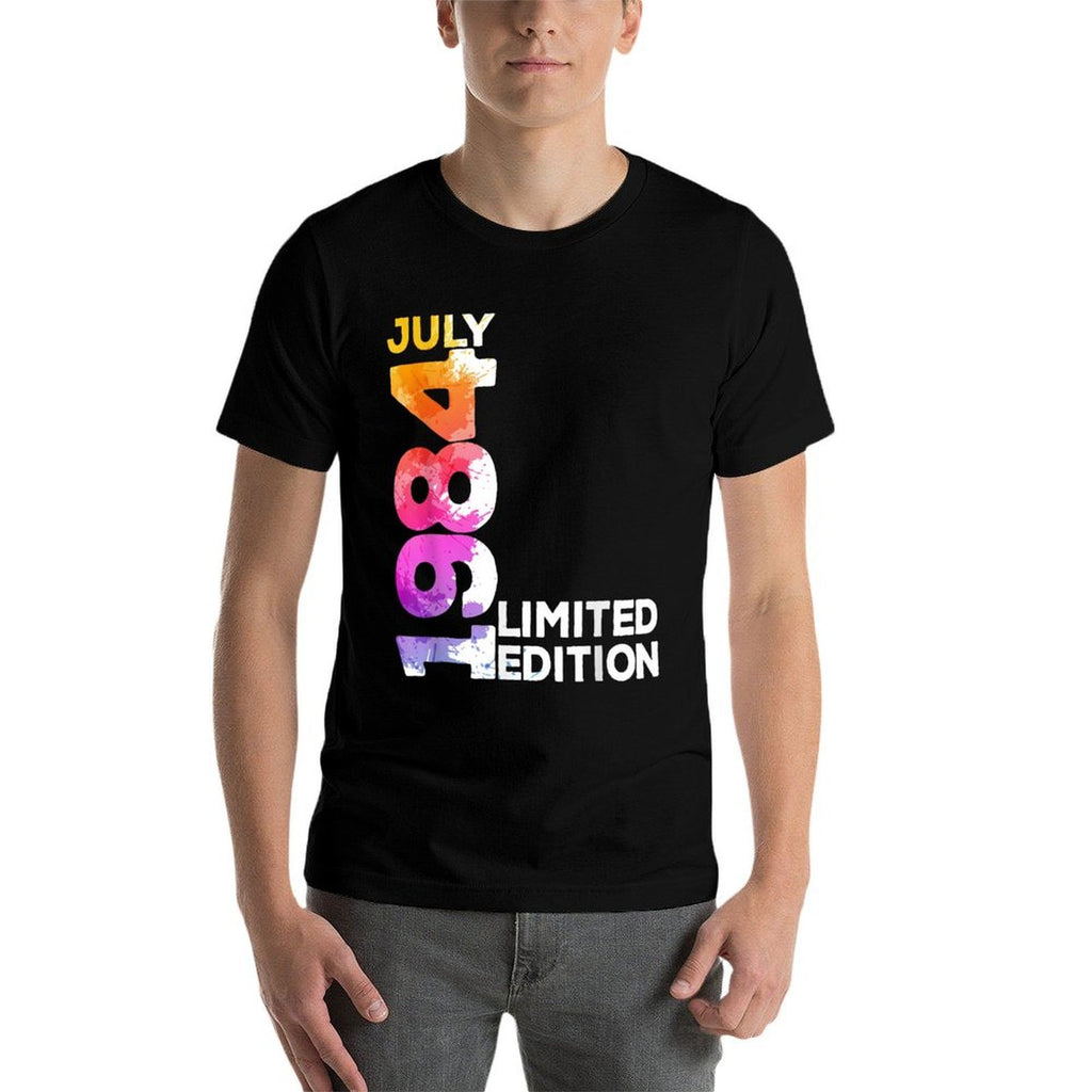 July 1984 40th Birthdays For Men Women  Oversized Silhouette T-Shirt