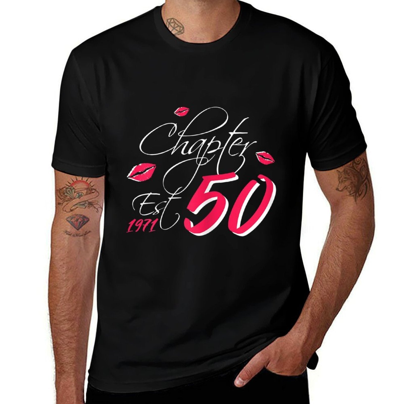 Womens Chapter 50 Est 1971 Women's 50th Birthday Beautiful Design  Easy-care T-Shirt