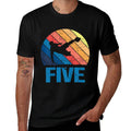 Kids 5th Birthday Retro Soccer 5 Years Old Boy Girl  Easy-care T-Shirt