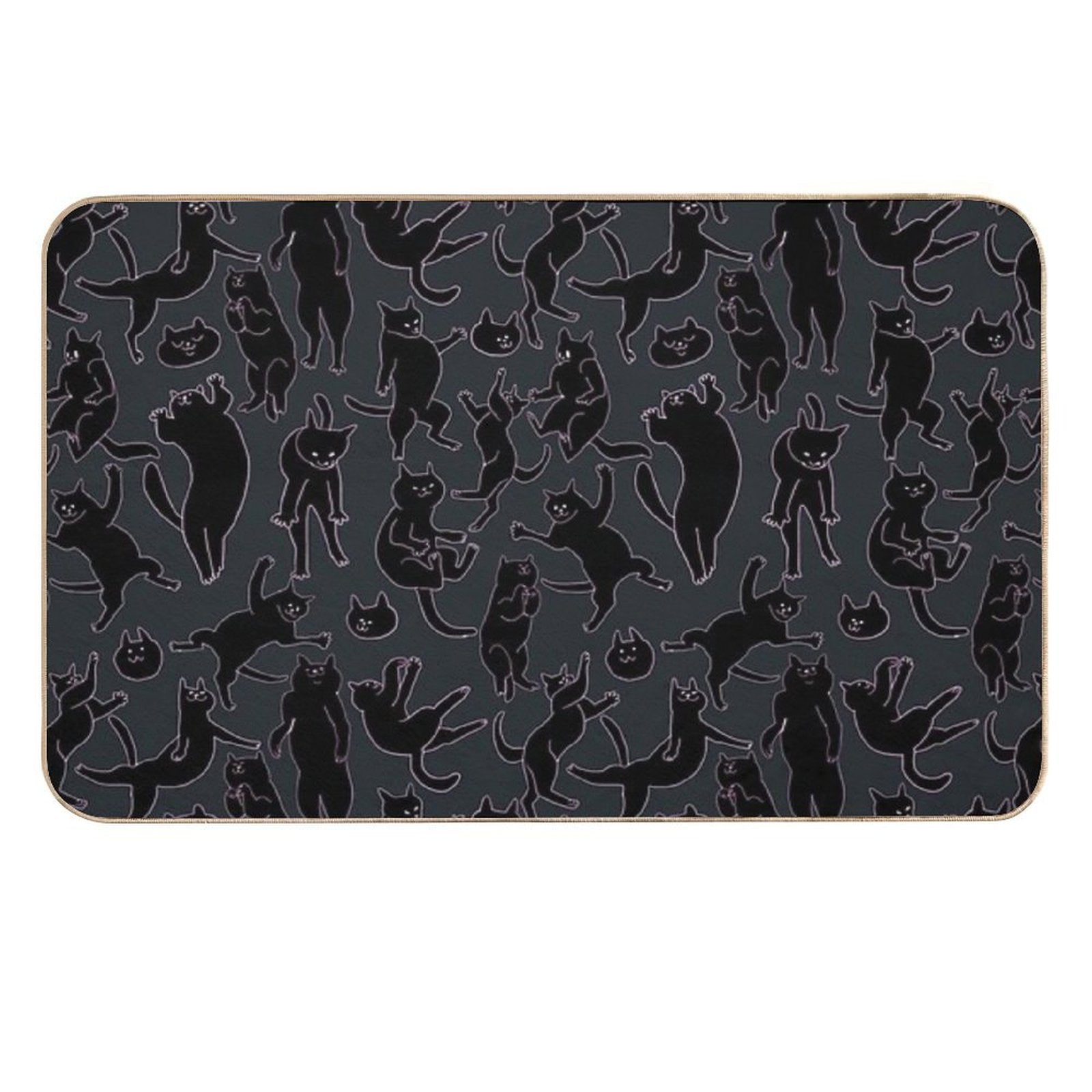 BLACK CATS  Slip-Resistant Bath Mat