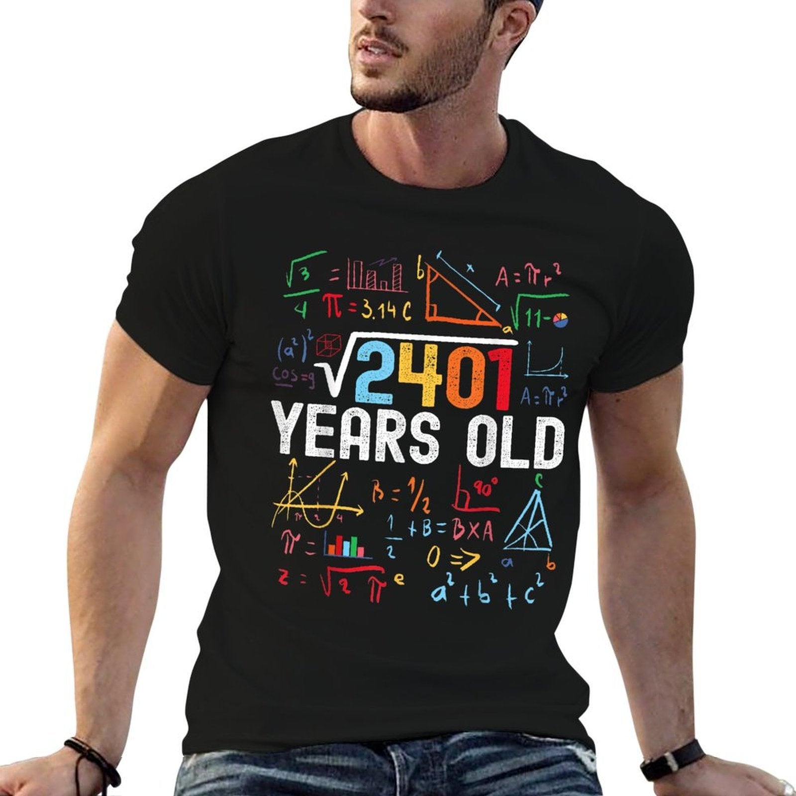 Square Root Of 2401 49th Birthday 49 Years Old Birthday  Graphic-printed T-Shirt
