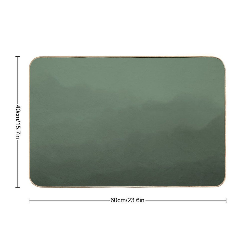 Sage Green Watercolor Ombre Pattern  Slip-Resistant Bath Mat