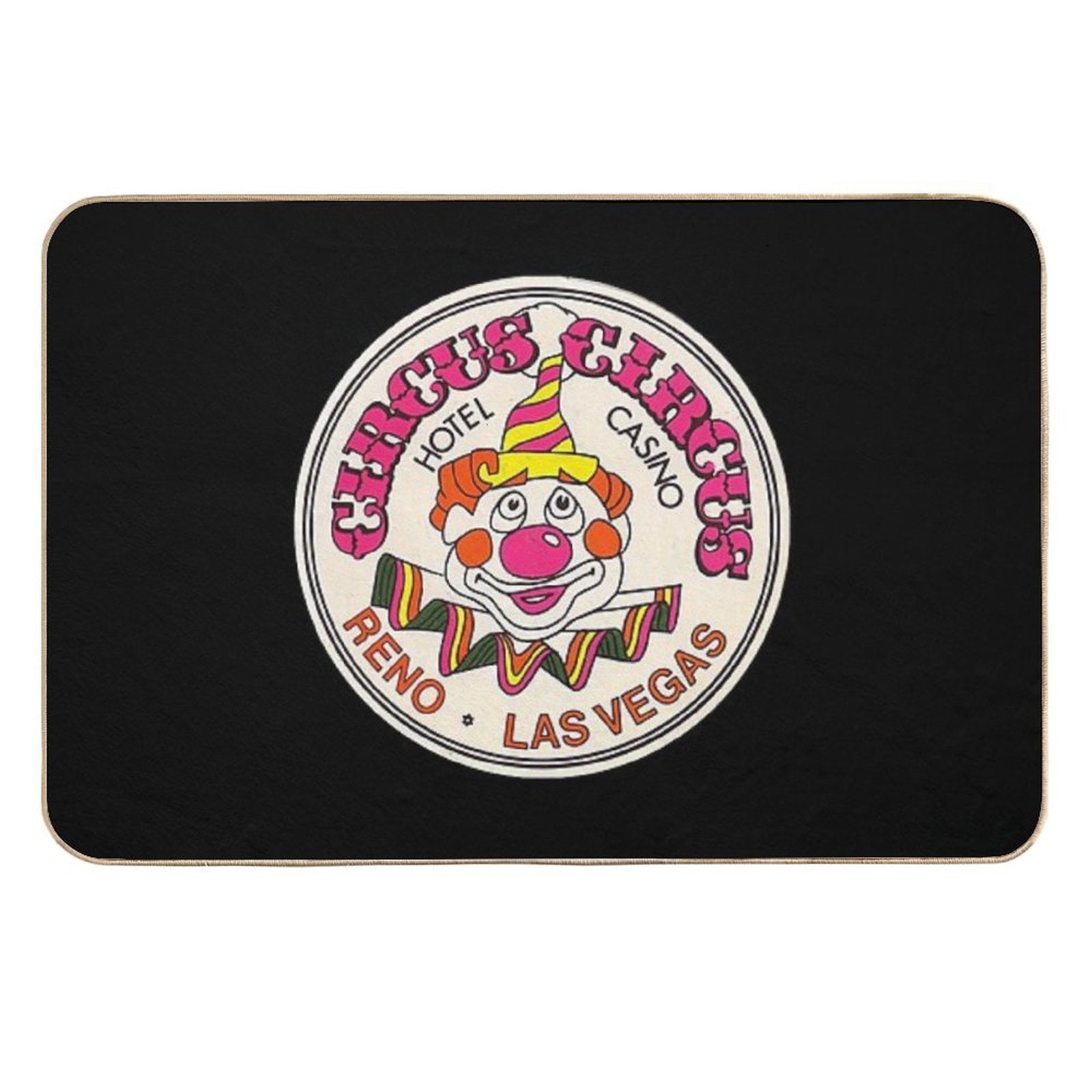 Circus Circus Casino Hotel Vintage Clown Retro Las Vegas  Odorless Bath Mat