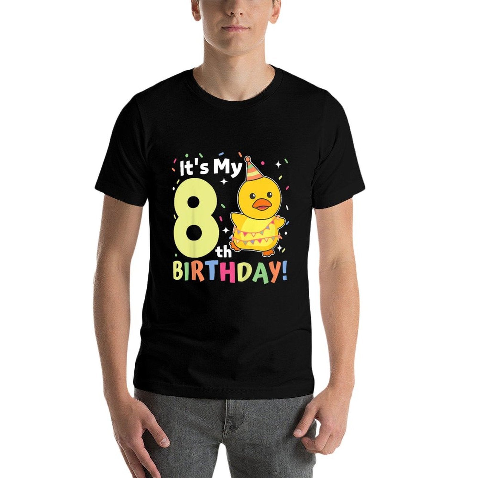 Kids 8th Birthday Duck For Children Eight Years Old  Odor-resistant T-Shirt