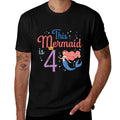 Kids This Mermaid Is 4 4th Birthday Four Year Old Bday Girls Kids  Quick-drying T-Shirt
