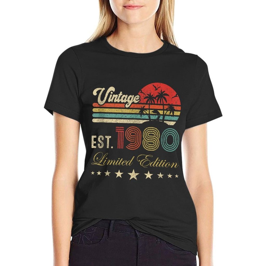 45th Birthday Born 1980 Vintage Limited Edition 45 Birthday  Stretchy T-Shirt