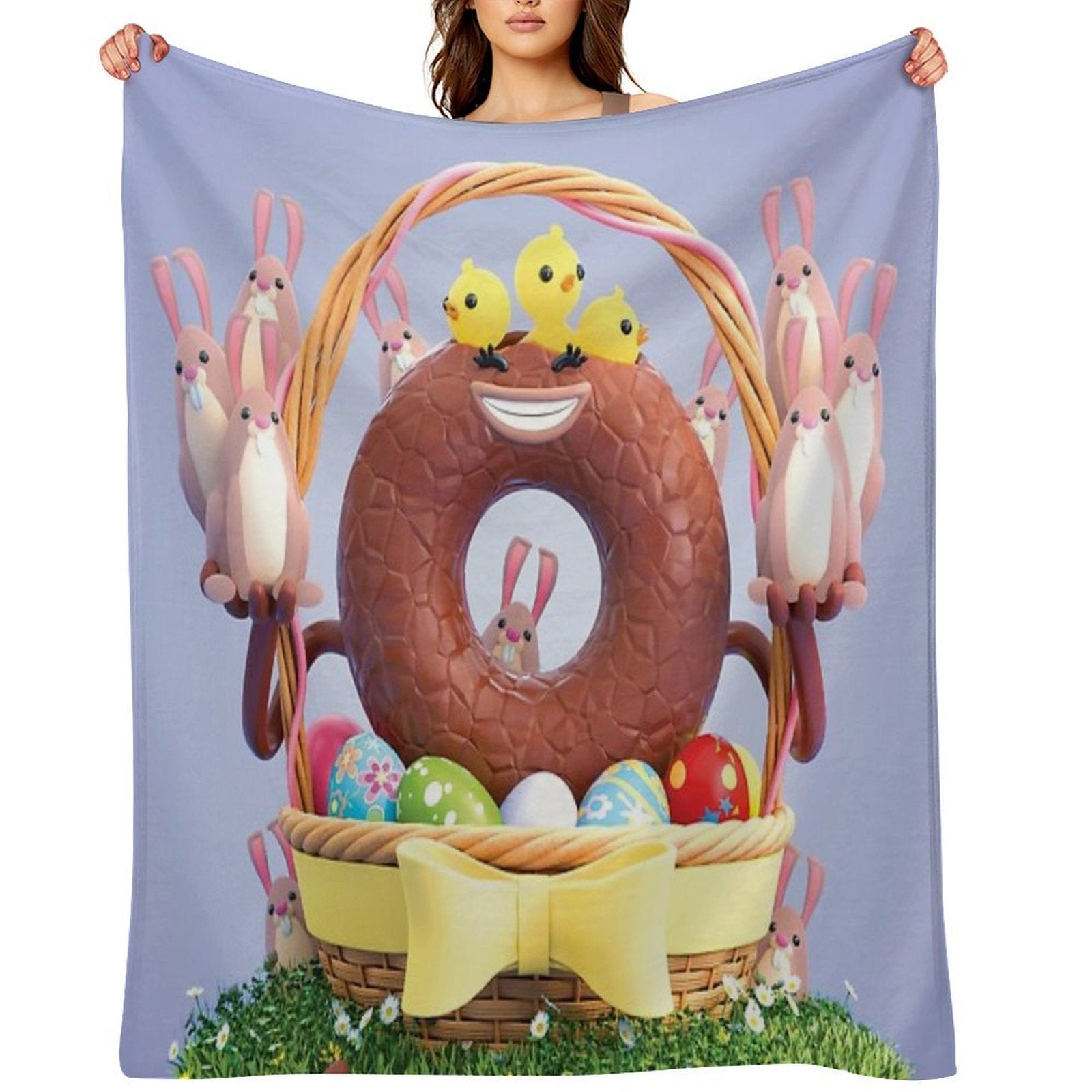 Daisy Donut Indulges Quick-dry Throw Blanket