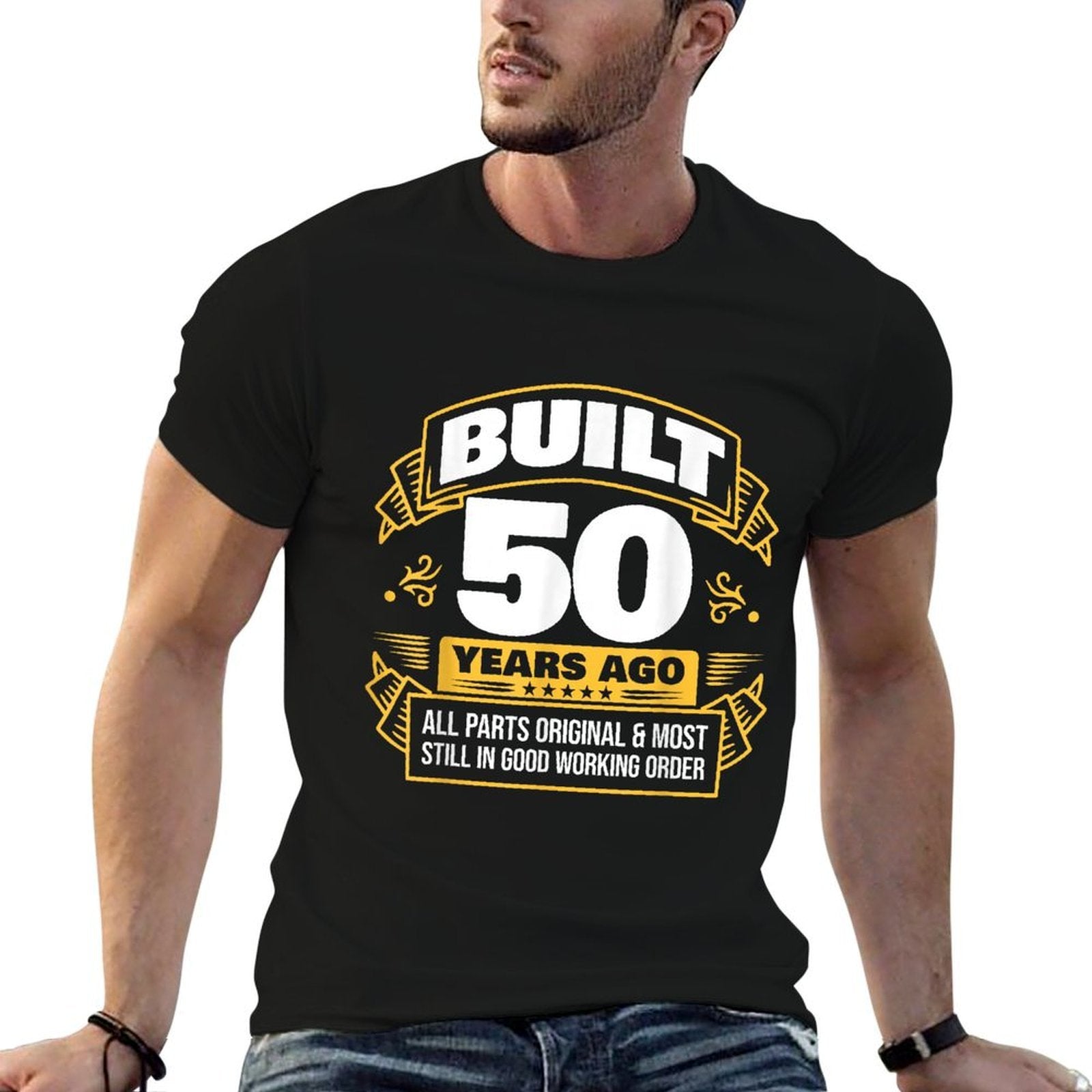 50th Birthday  Oversized Silhouette T-Shirt
