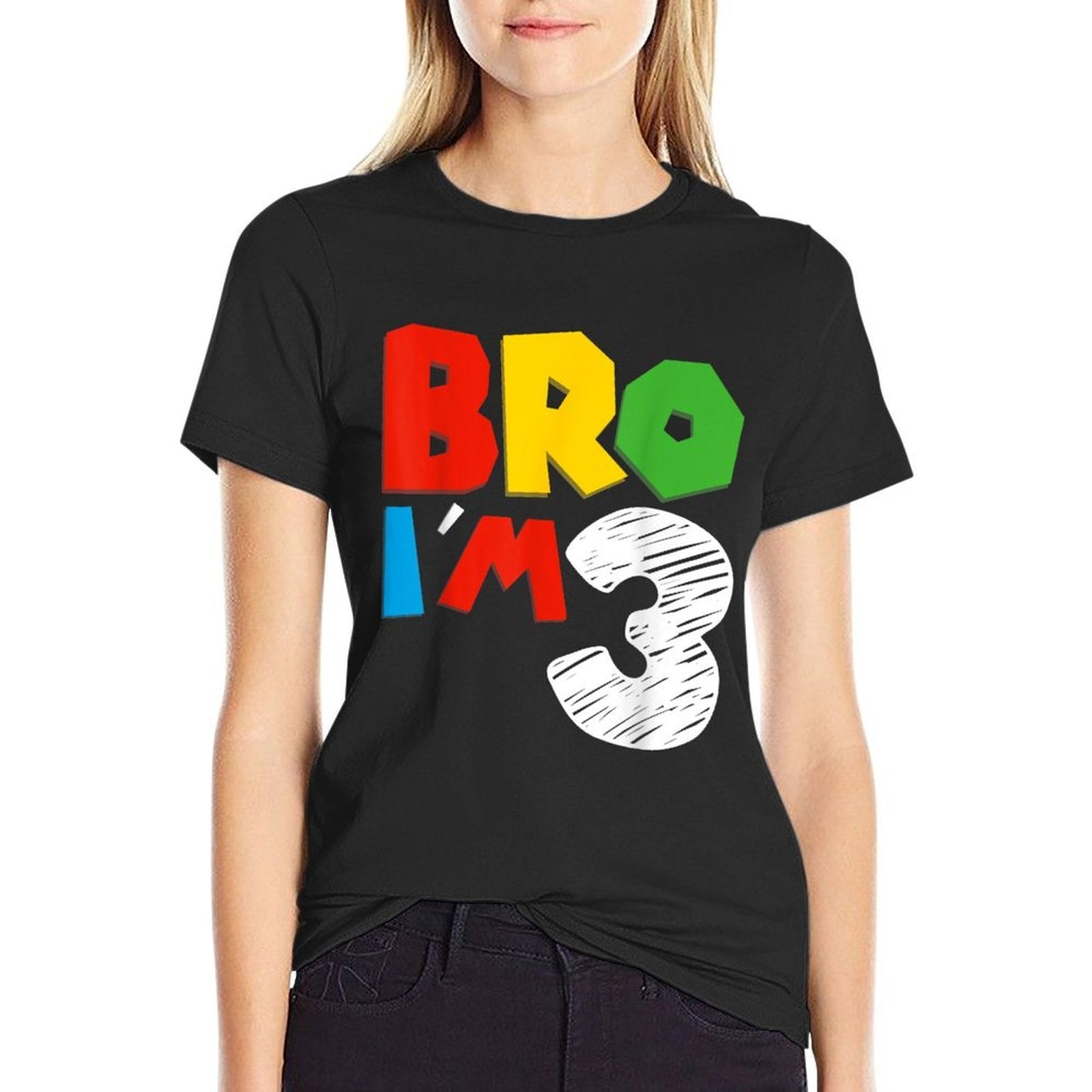Bro I’m 3 Year Old Kids 3rd Birthday Boy  Versatile T-Shirt