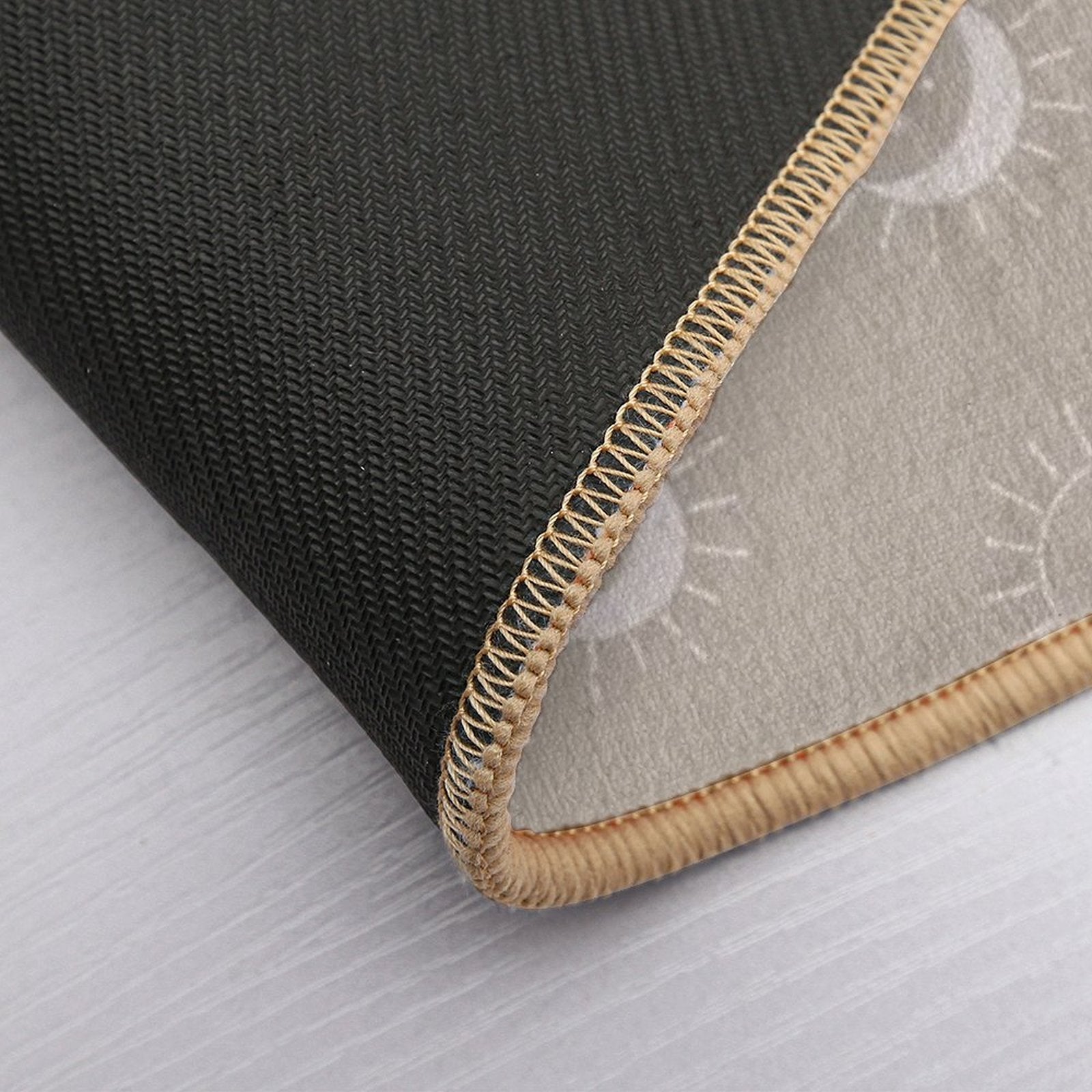 Pretty Sun And Moon Pattern Soft Aesthetic In Muted Colors Light Taupe  Dirt-Trapping Bath Mat